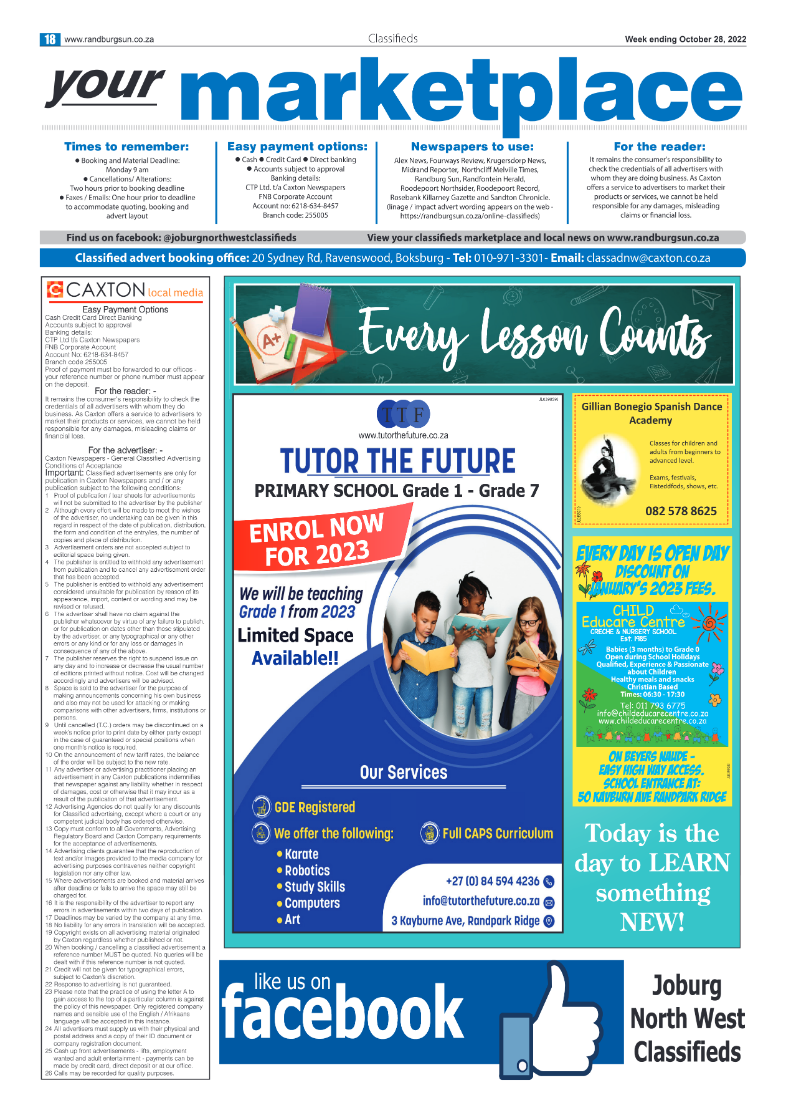 Randburg Sun 28 Ocober 2022 page 18