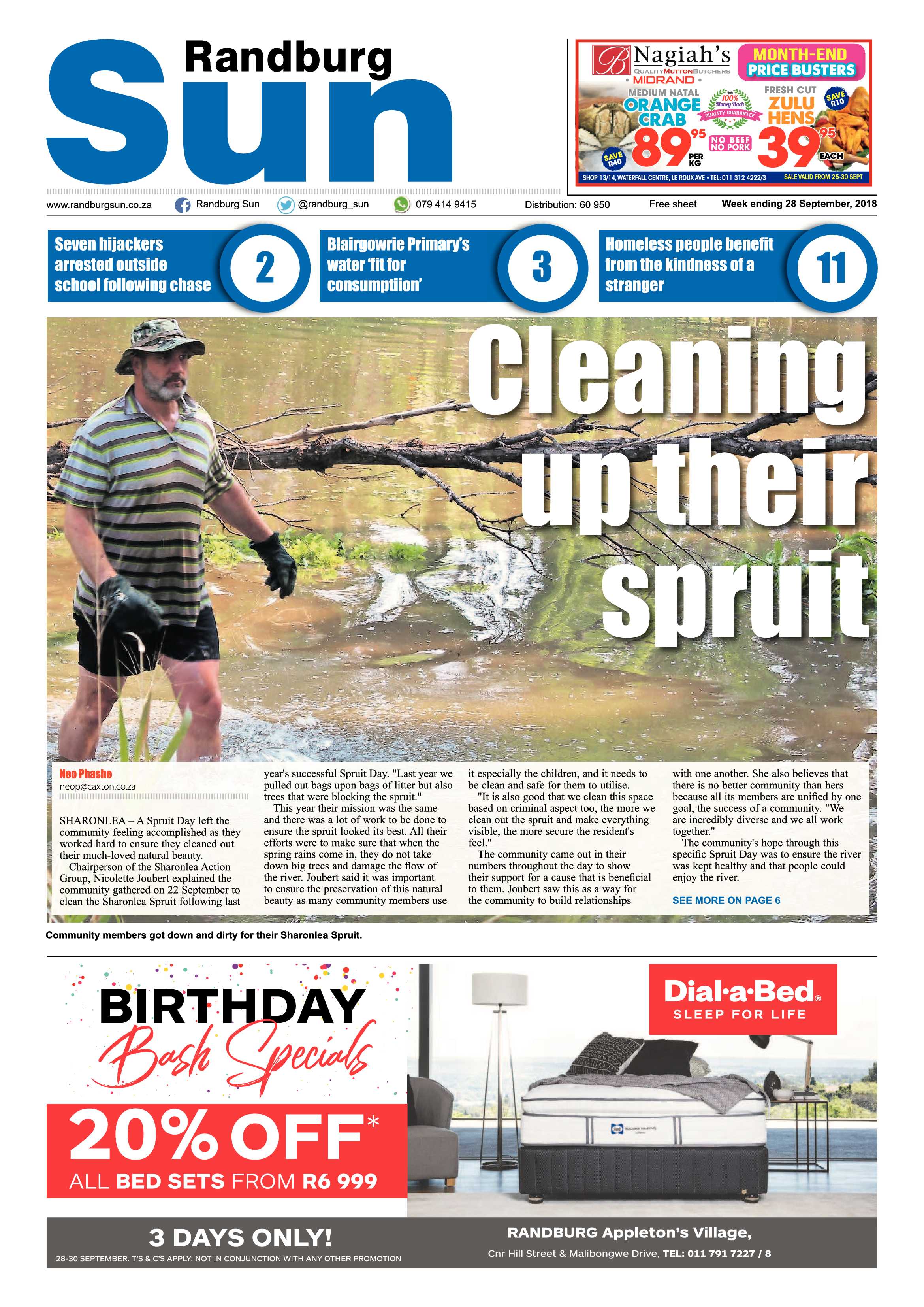 Randburg Sun 28 September 2018 page 1