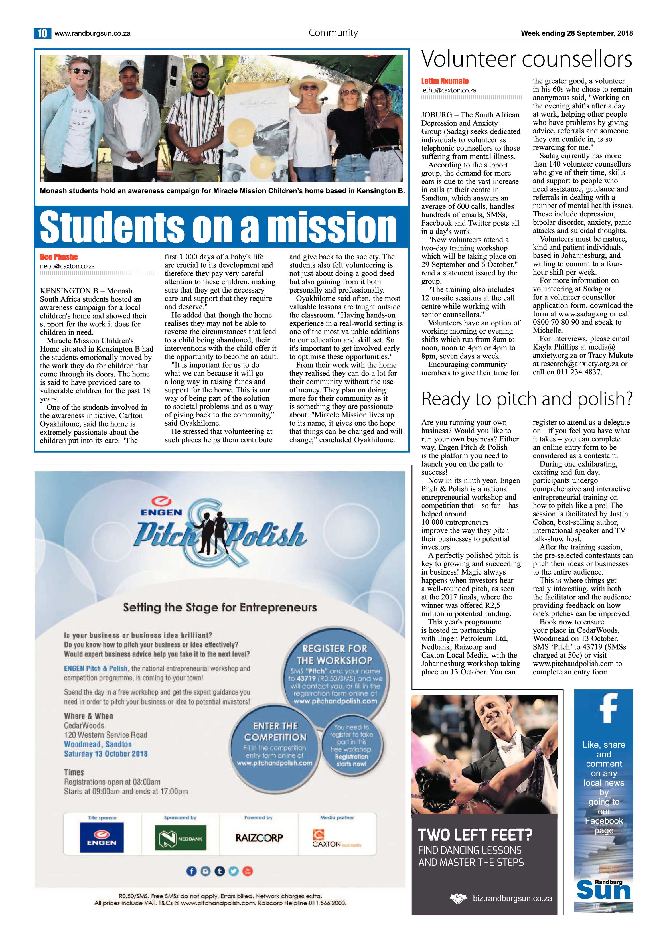 Randburg Sun 28 September 2018 page 10