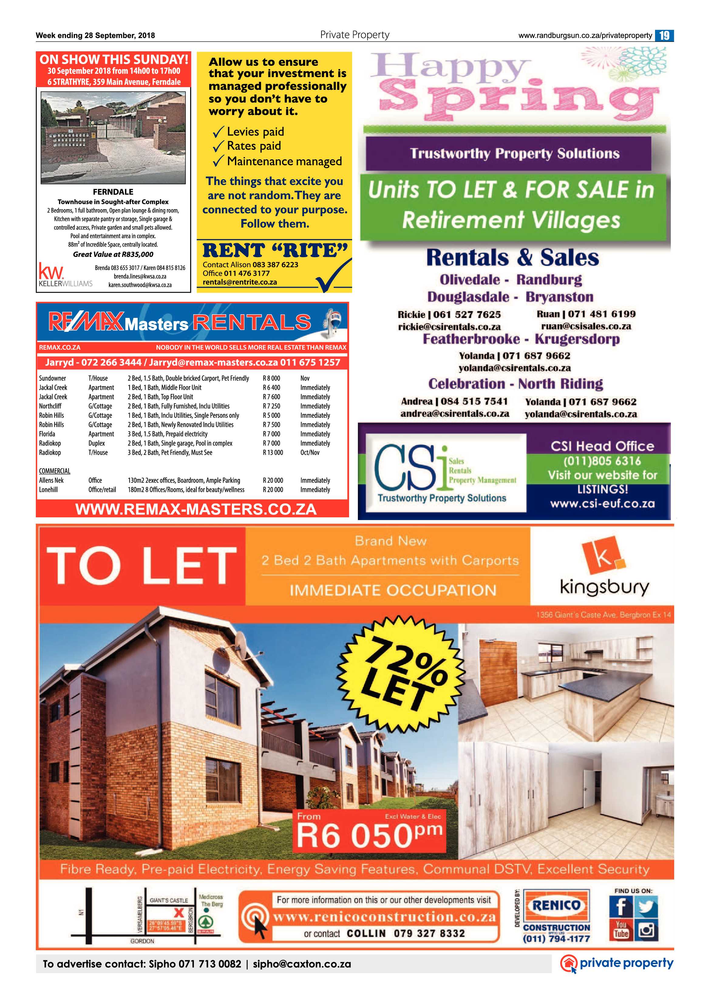 Randburg Sun 28 September 2018 page 19