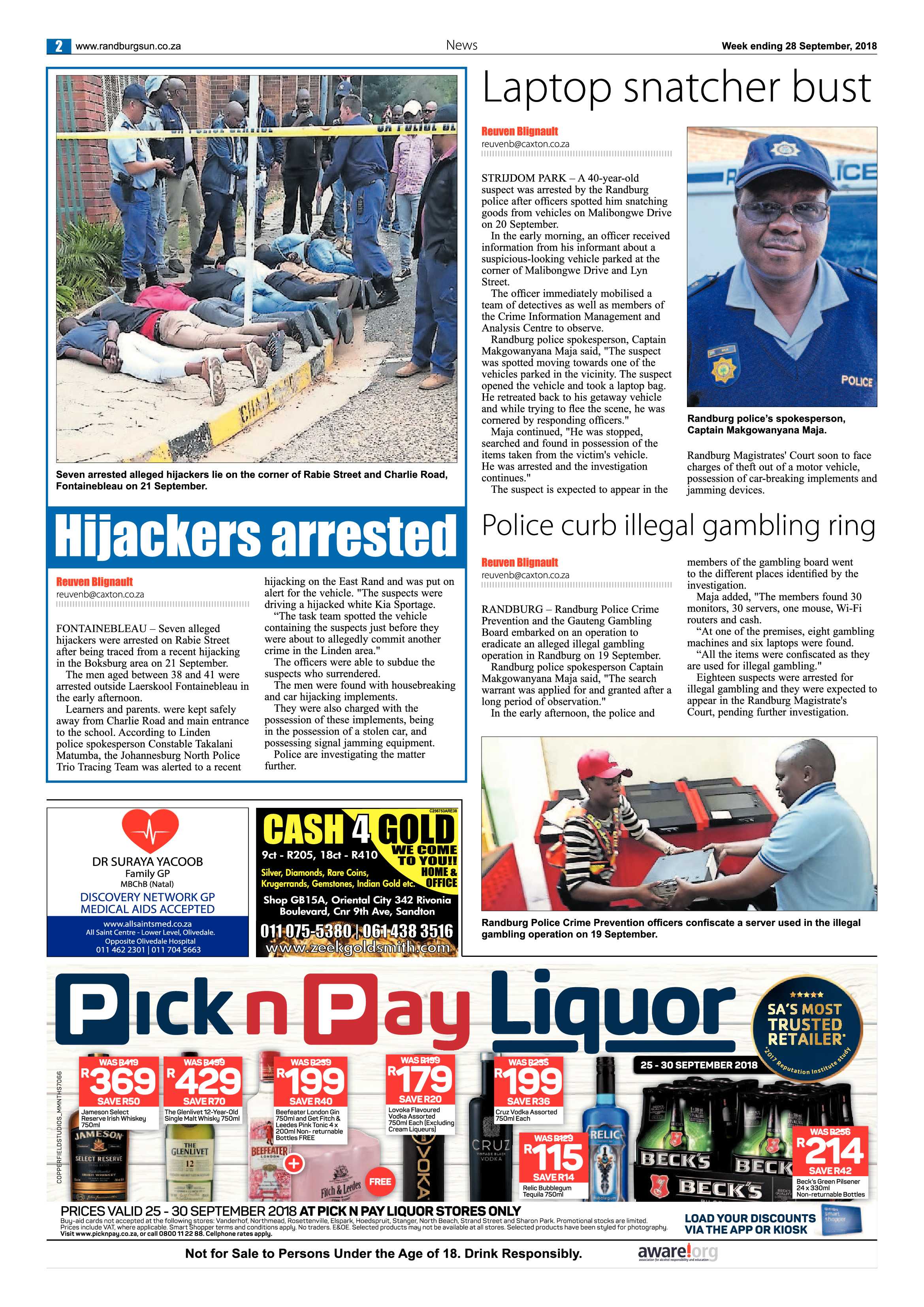 Randburg Sun 28 September 2018 page 2