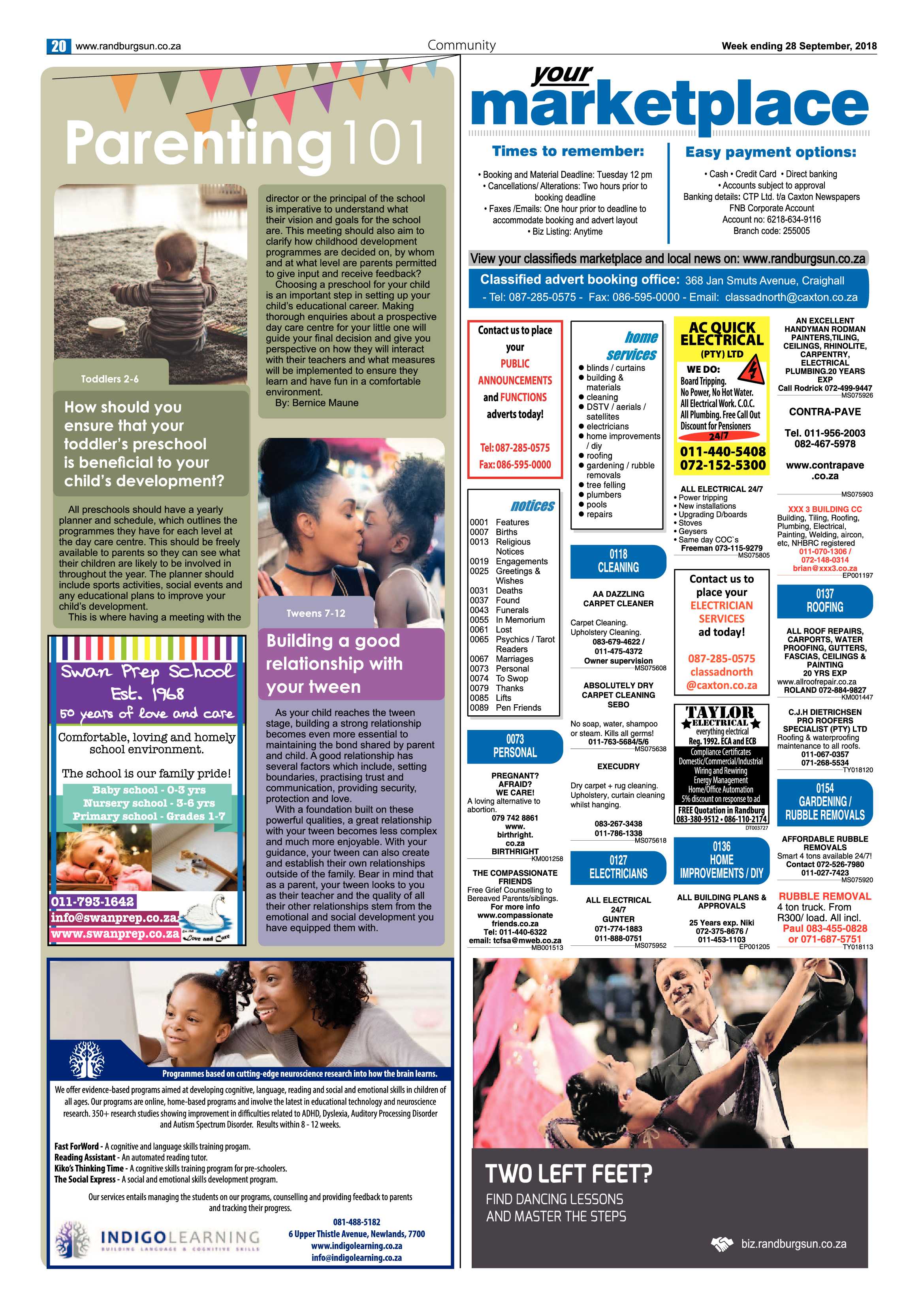 Randburg Sun 28 September 2018 page 20