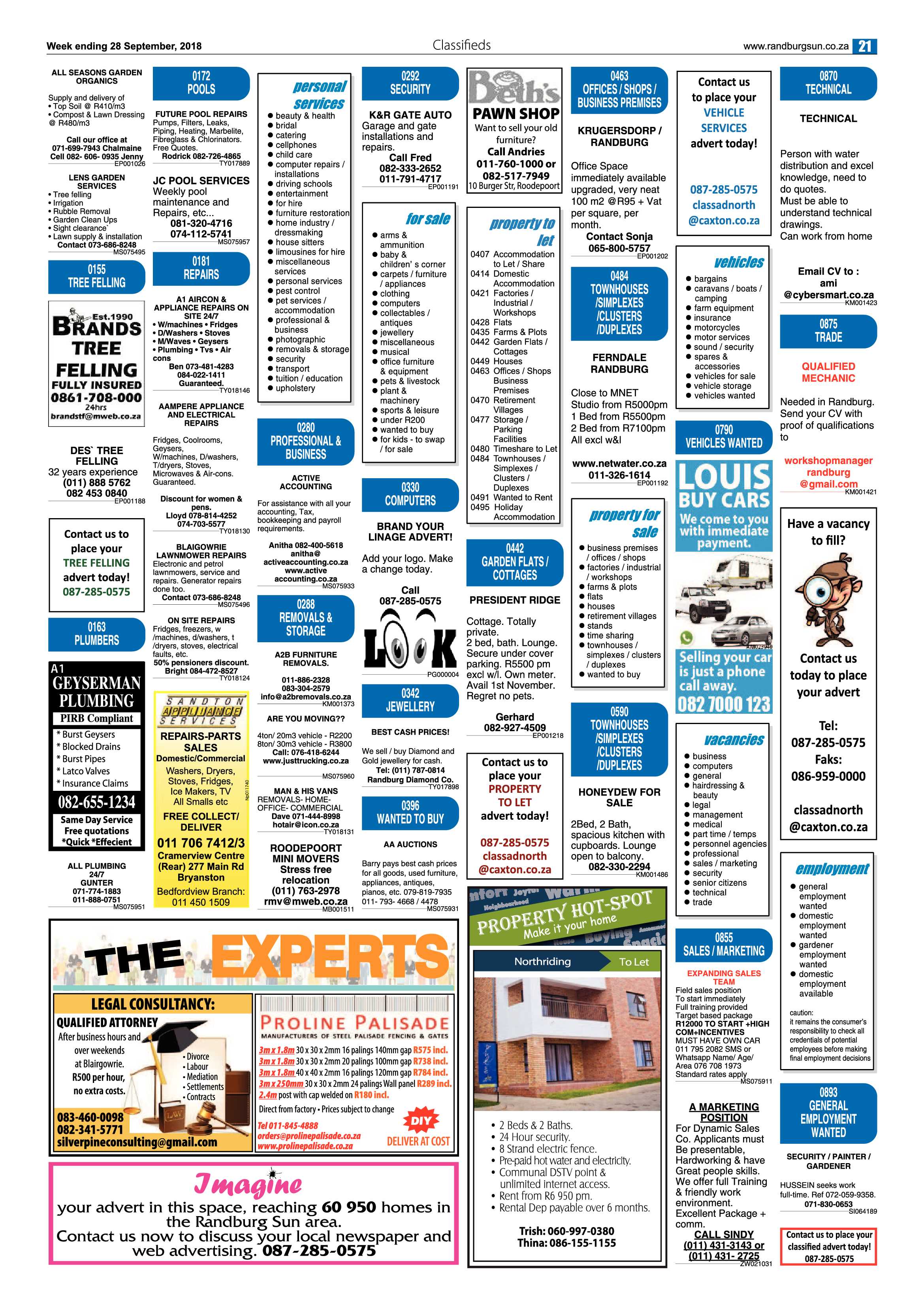 Randburg Sun 28 September 2018 page 21