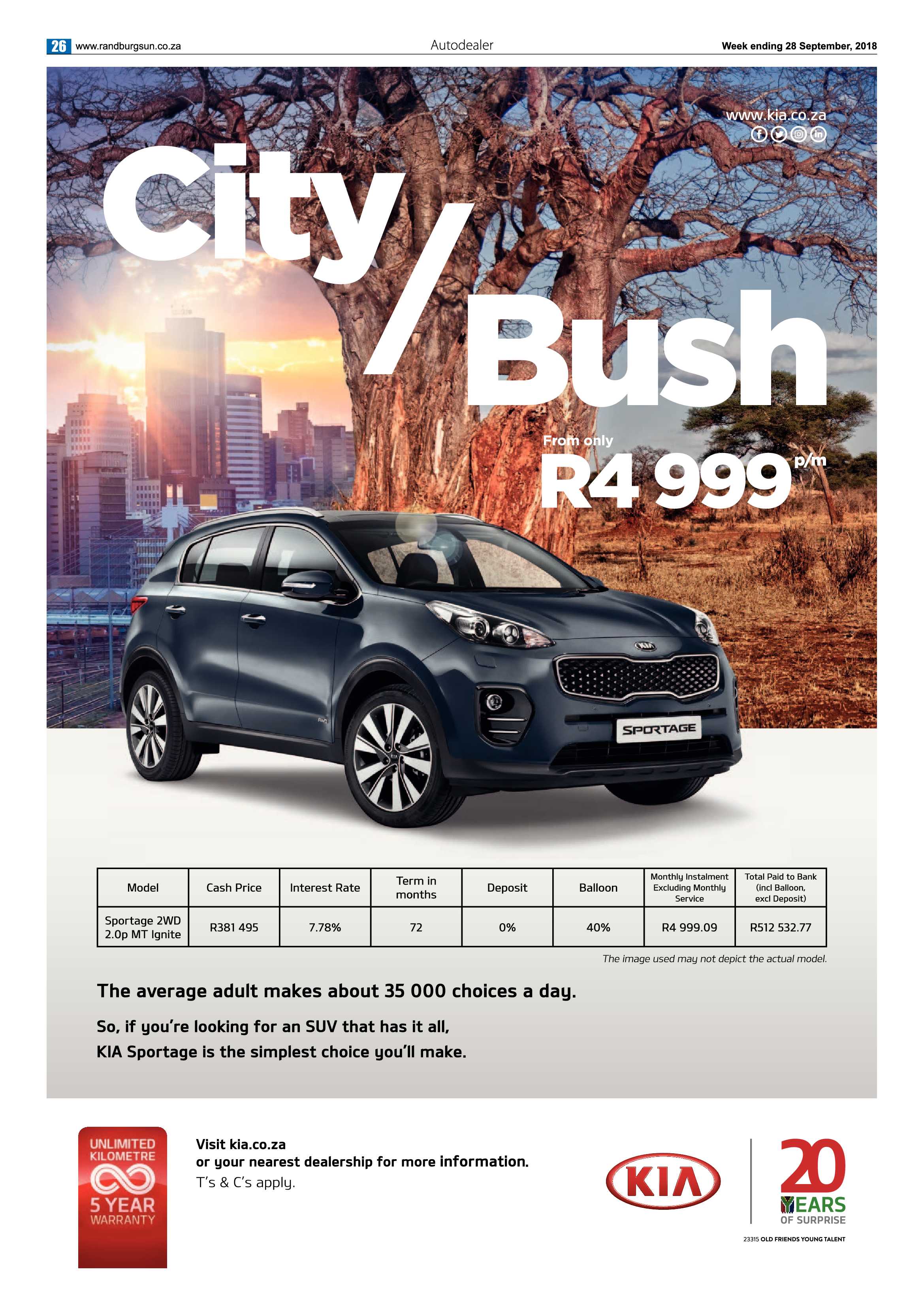 Randburg Sun 28 September 2018 page 26