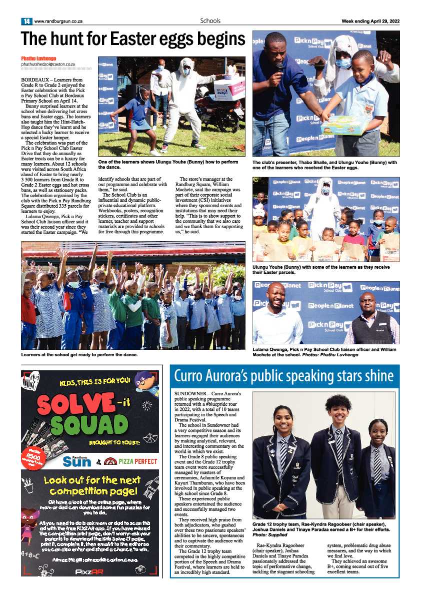 Randburg Sun 29 April 2022 page 14