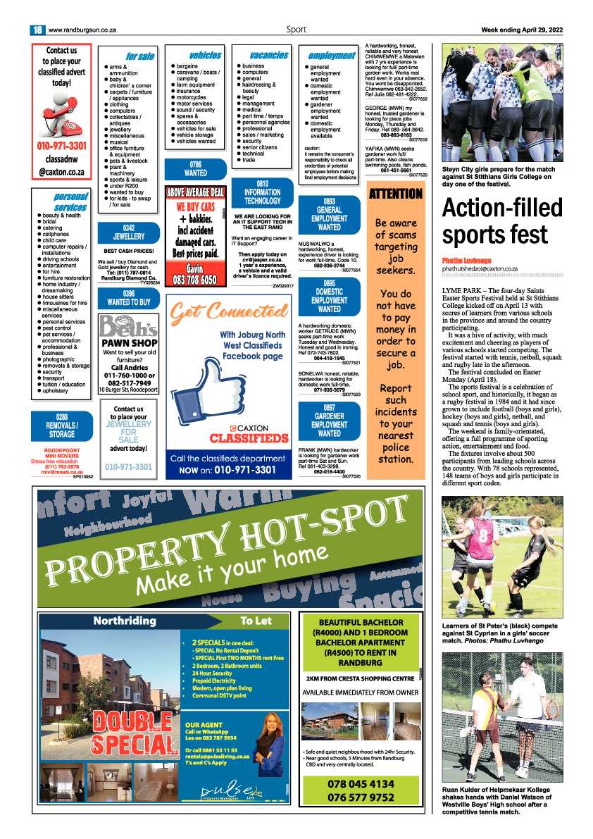 Randburg Sun 29 April 2022 page 18