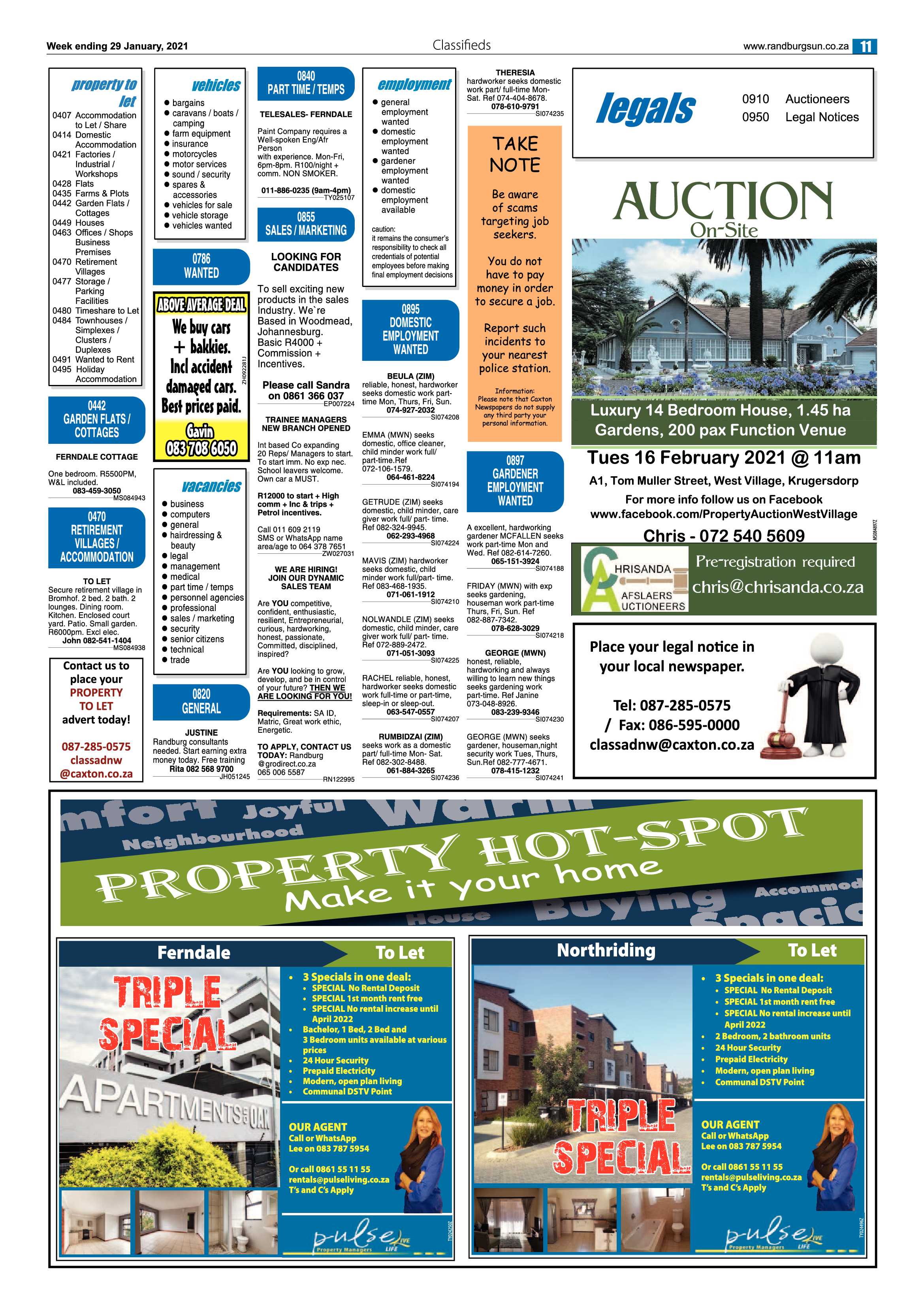 Randburg Sun 29 January 2021 page 11