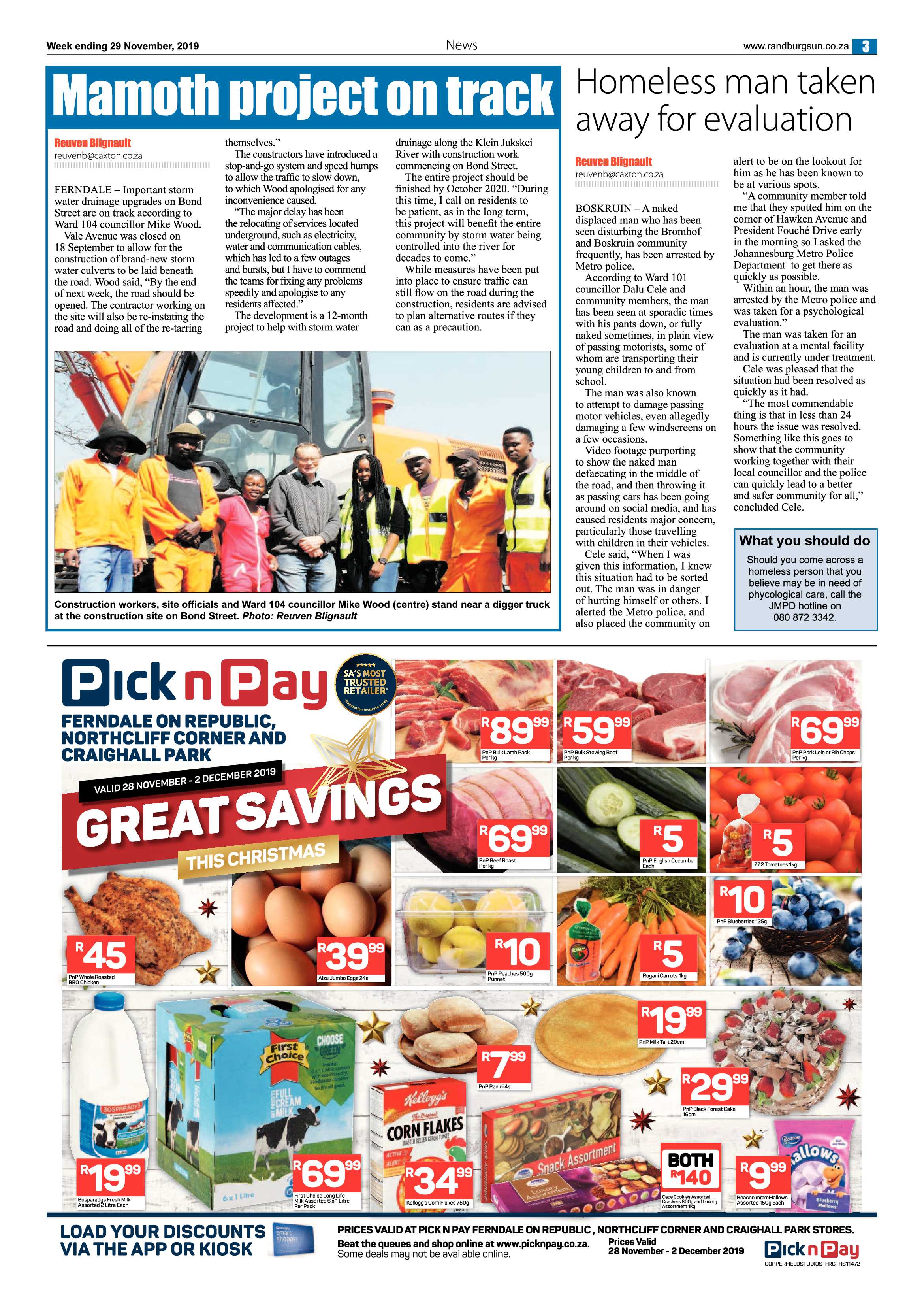Randburg Sun 29 November 2019 page 3