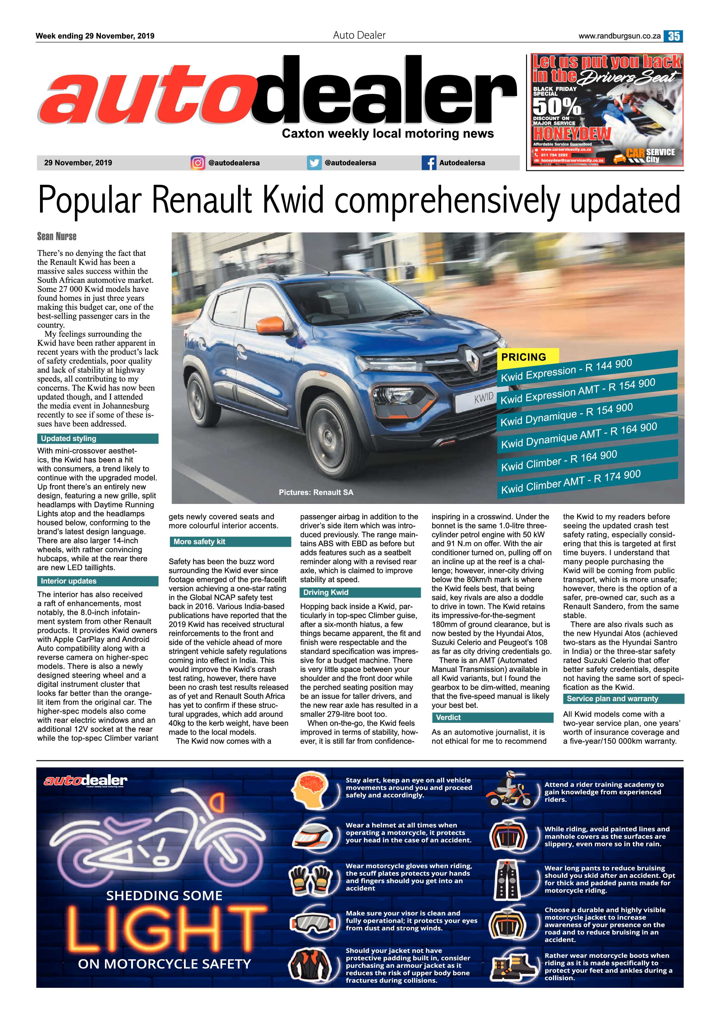 Randburg Sun 29 November 2019 page 35