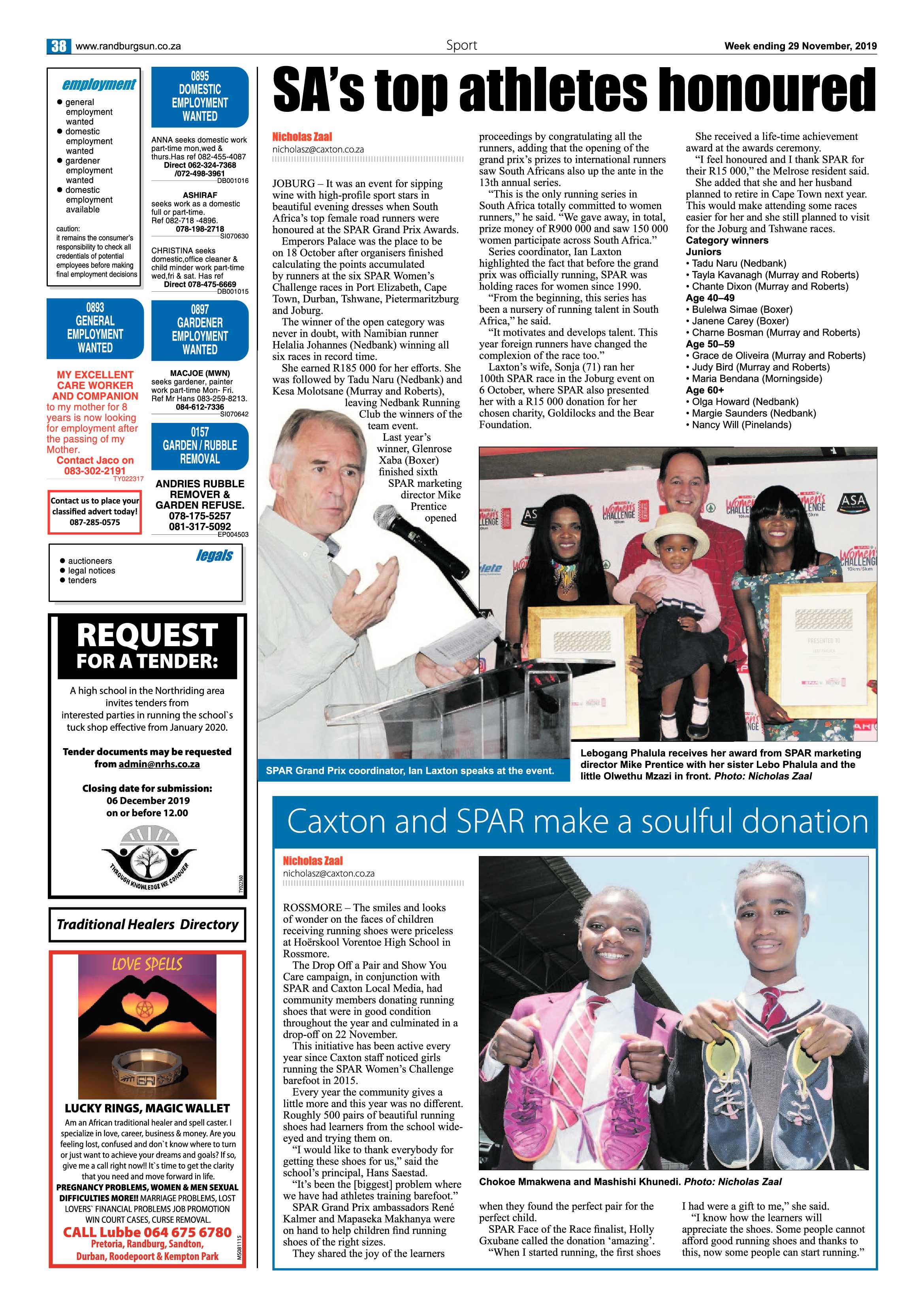 Randburg Sun 29 November 2019 page 38
