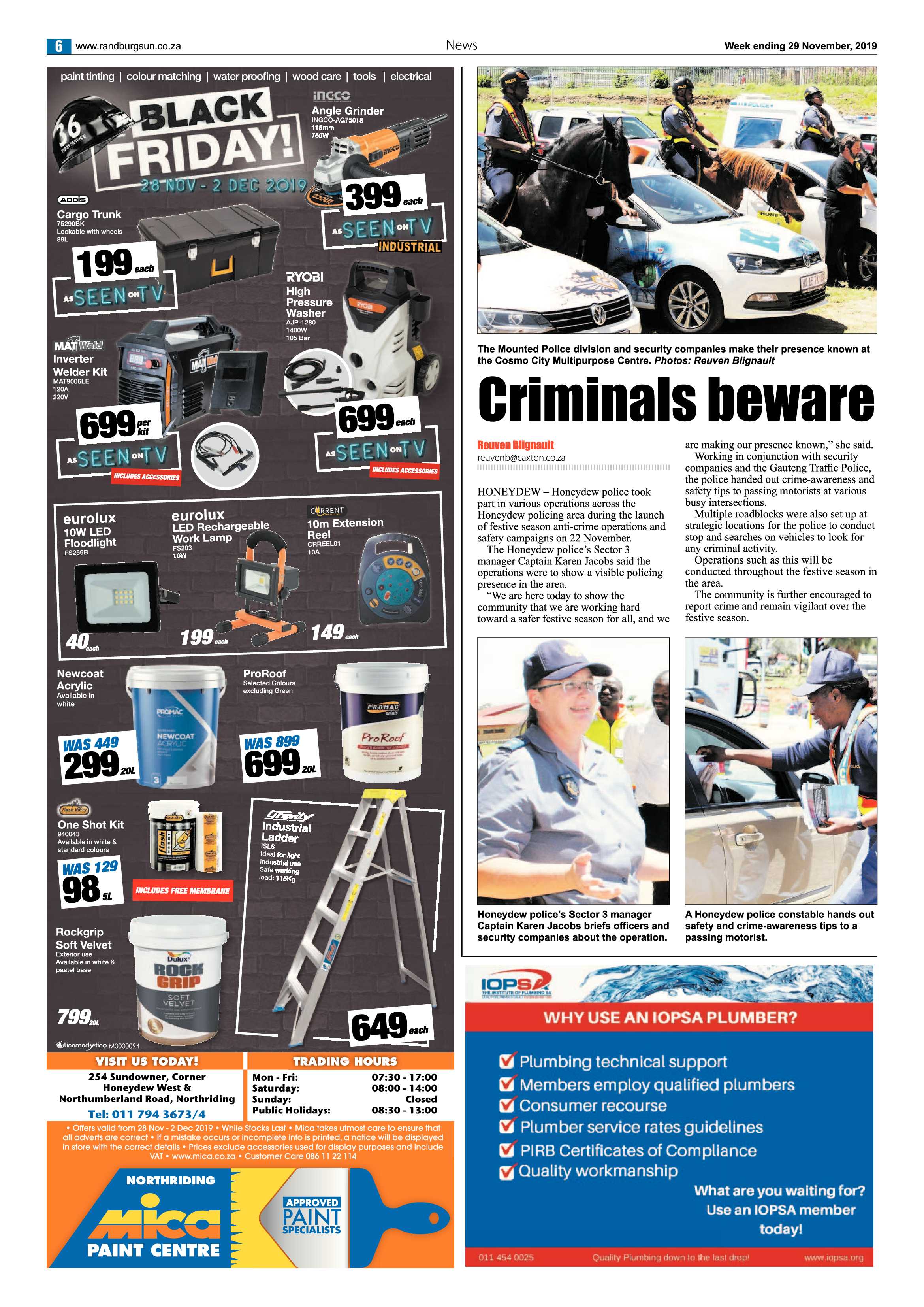 Randburg Sun 29 November 2019 page 6