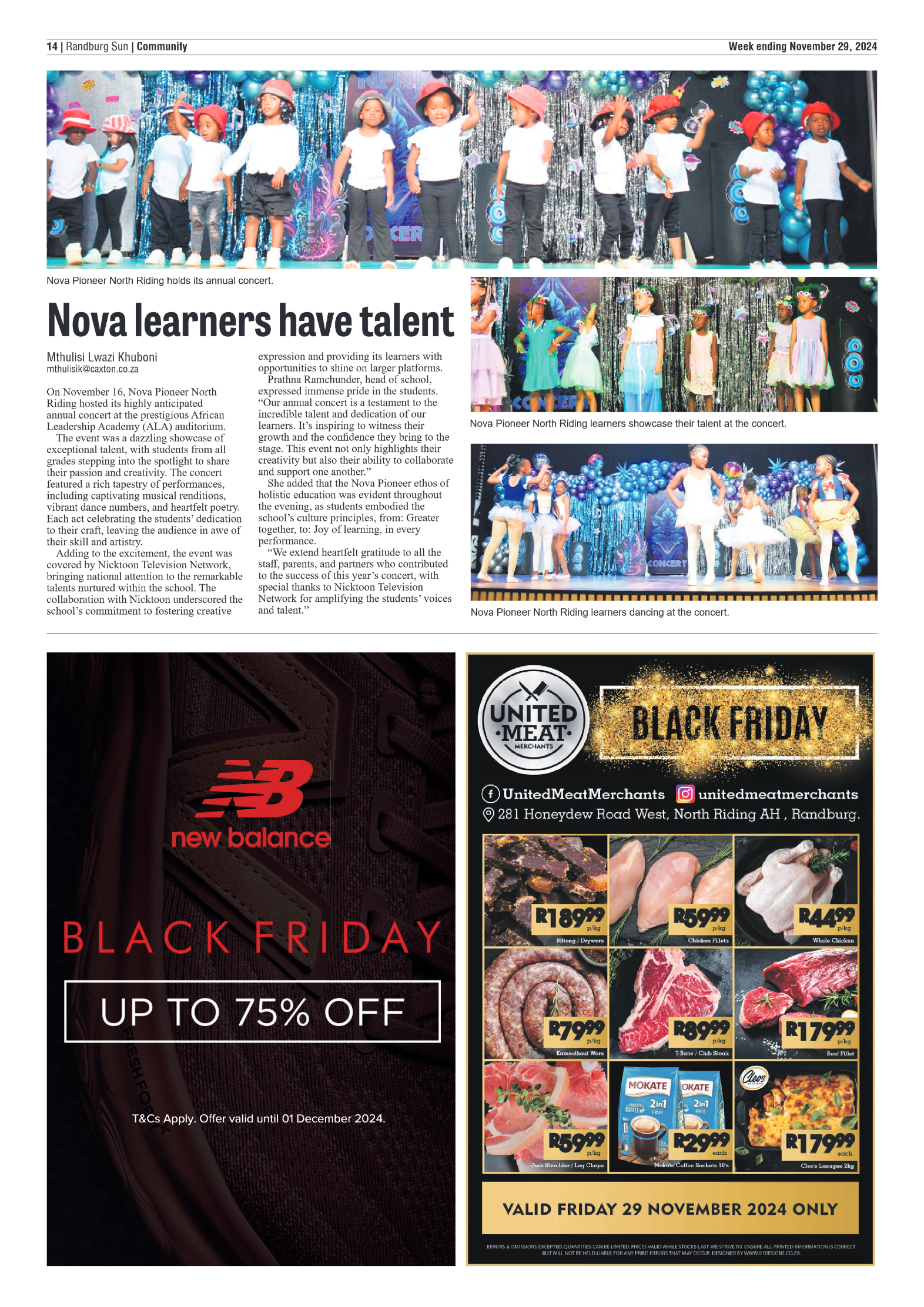 Randburg Sun 29 November 2024 page 14