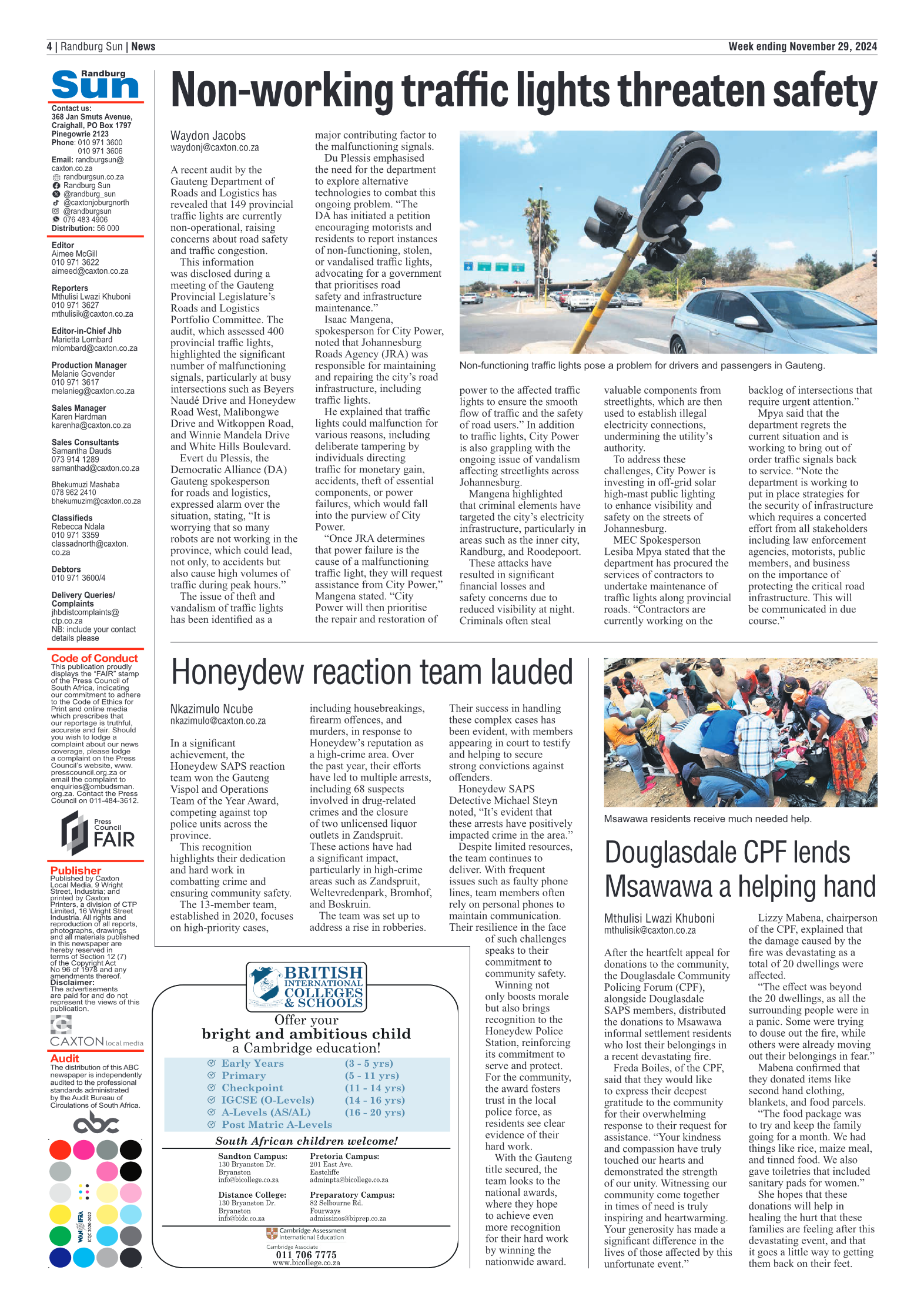 Randburg Sun 29 November 2024 page 4