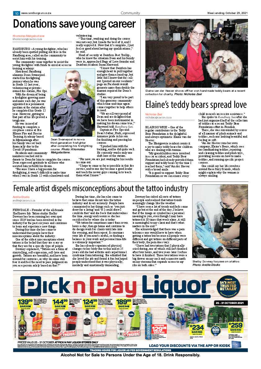 Randburg Sun 29 October 2021 page 10