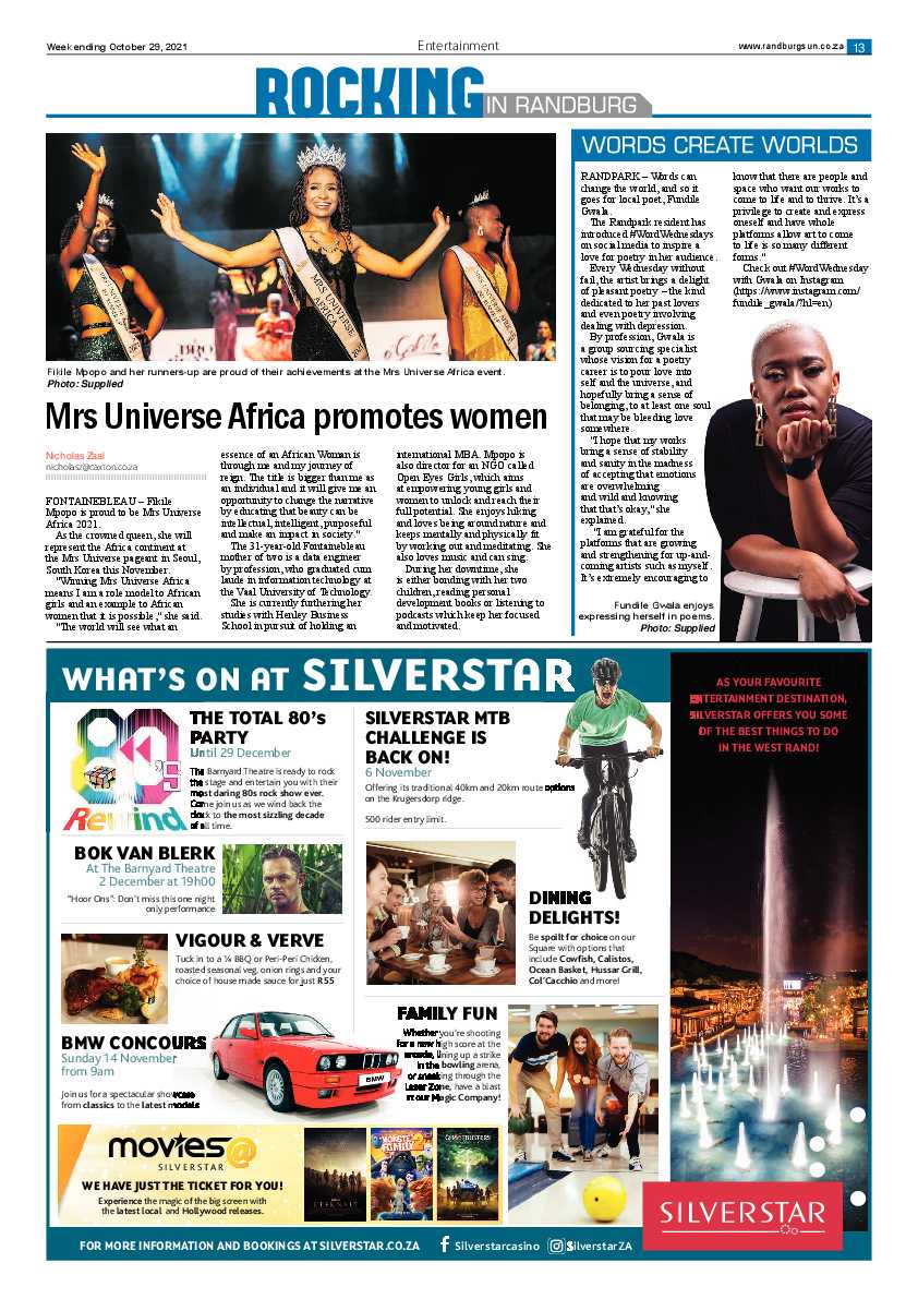 Randburg Sun 29 October 2021 page 13