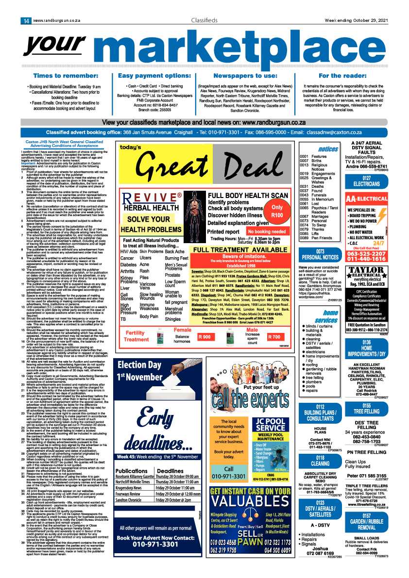 Randburg Sun 29 October 2021 page 14