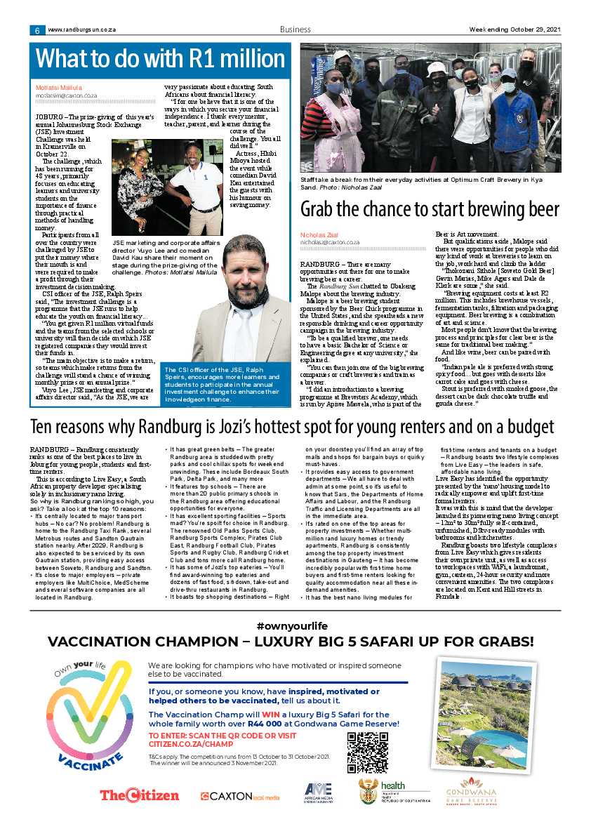 Randburg Sun 29 October 2021 page 6