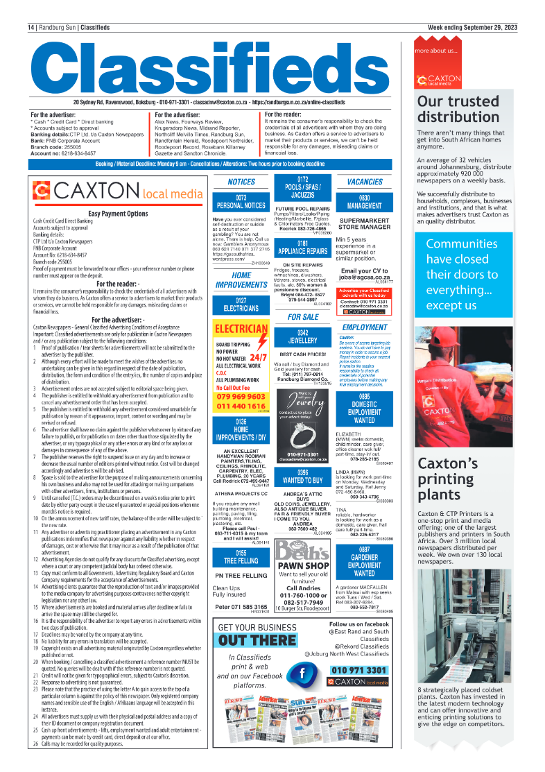 Randburg Sun 29 September 2023 page 14