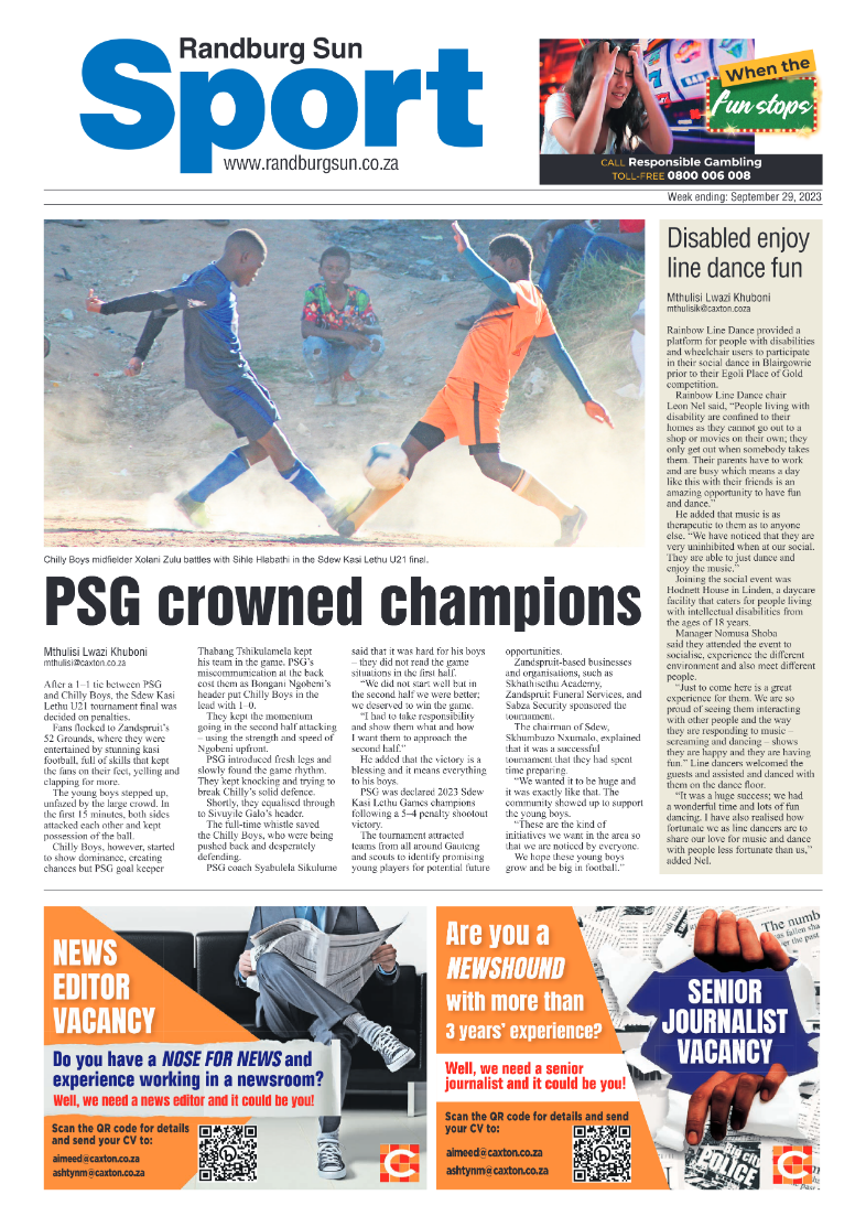 Randburg Sun 29 September 2023 page 16