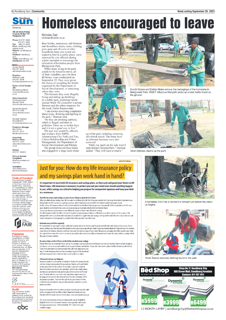 Randburg Sun 29 September 2023 page 4