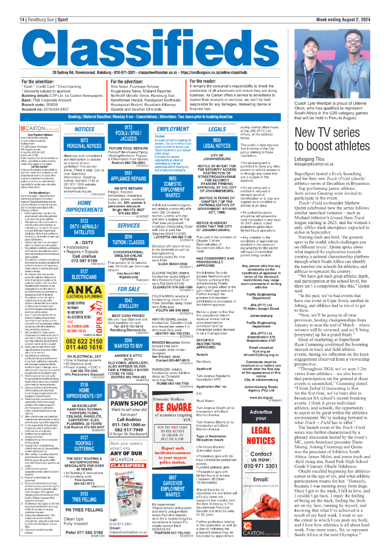 Randburg Sun 2 August 2024 page 22