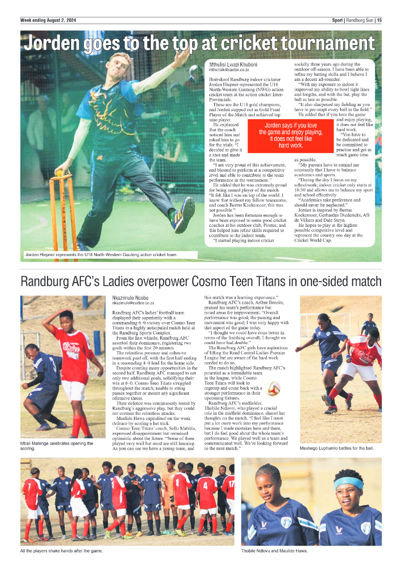 Randburg Sun 2 August 2024 page 23