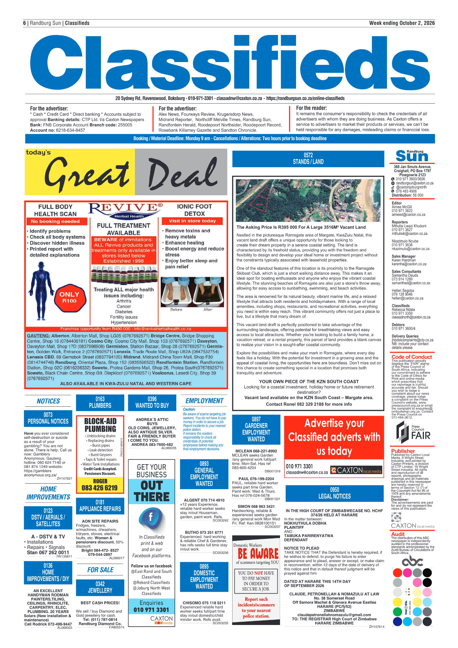 Randburg Sun 2 October 2026 page 6