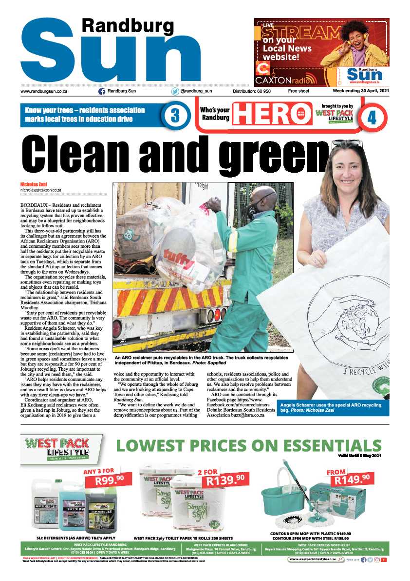 Randburg Sun 30 April 2021 page 1