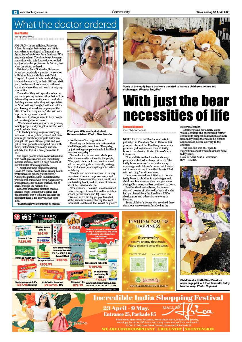 Randburg Sun 30 April 2021 page 12
