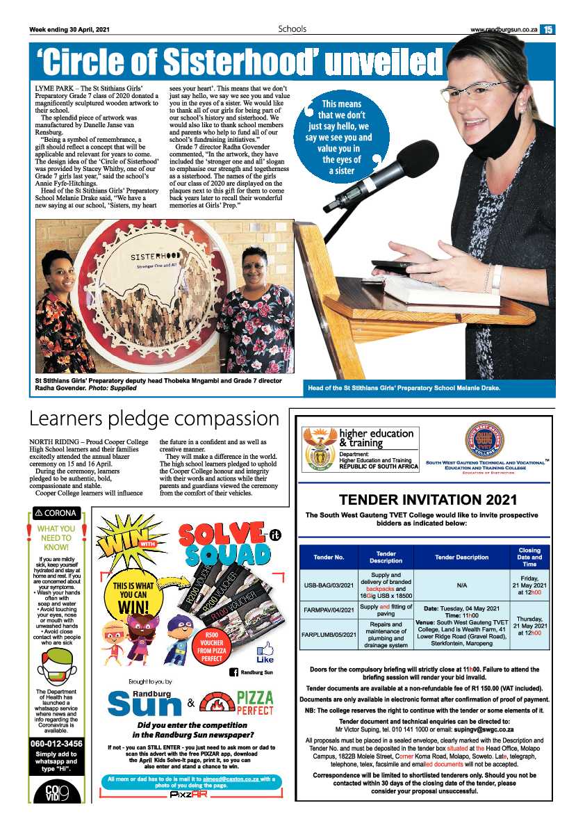 Randburg Sun 30 April 2021 page 15