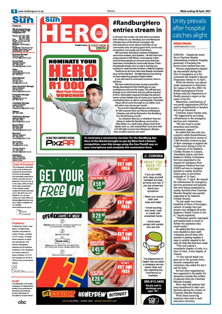 Randburg Sun 30 April 2021 page 4