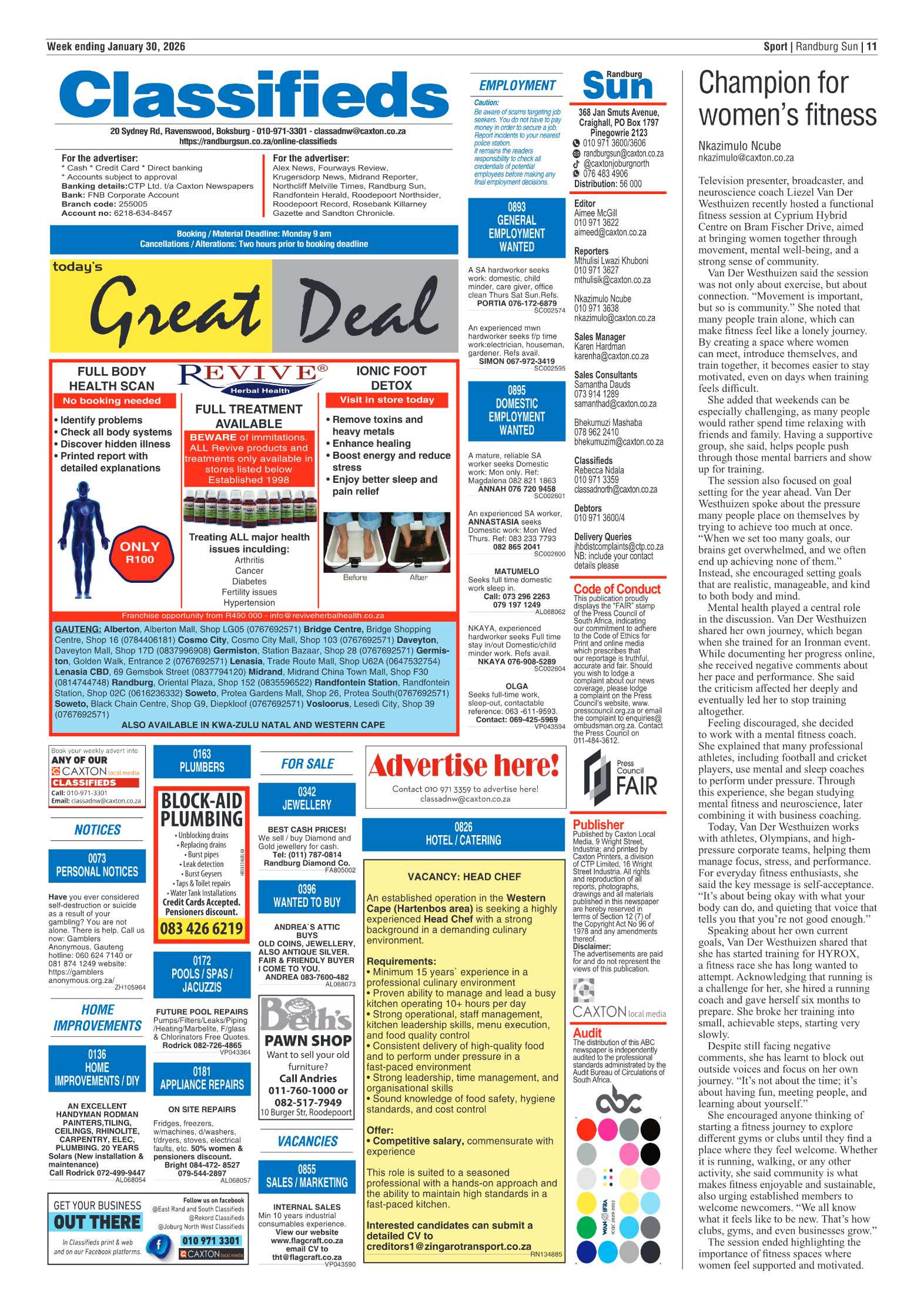 Randburg Sun 30 January 2026 page 11