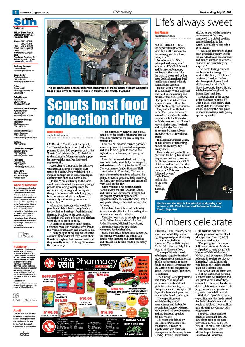 Randburg Sun 30 July 2021 page 6