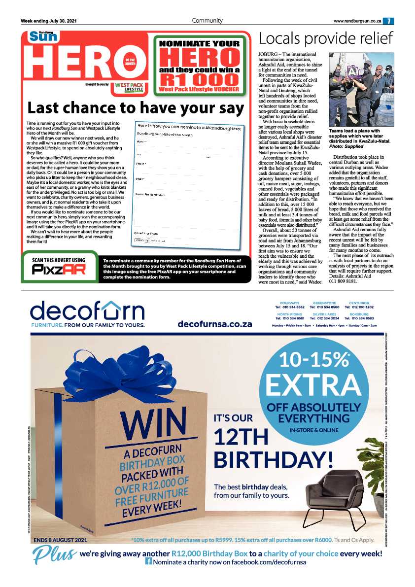 Randburg Sun 30 July 2021 page 9