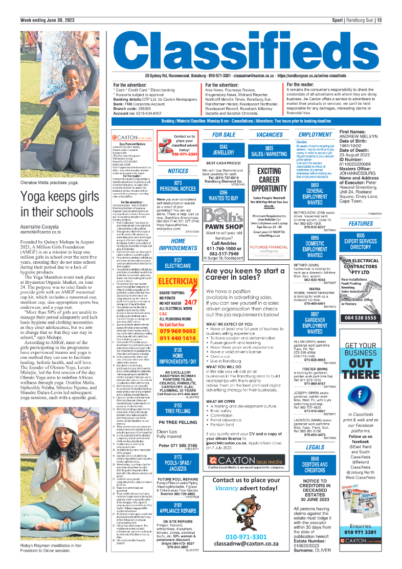 Randburg Sun 30 June 2023 page 15