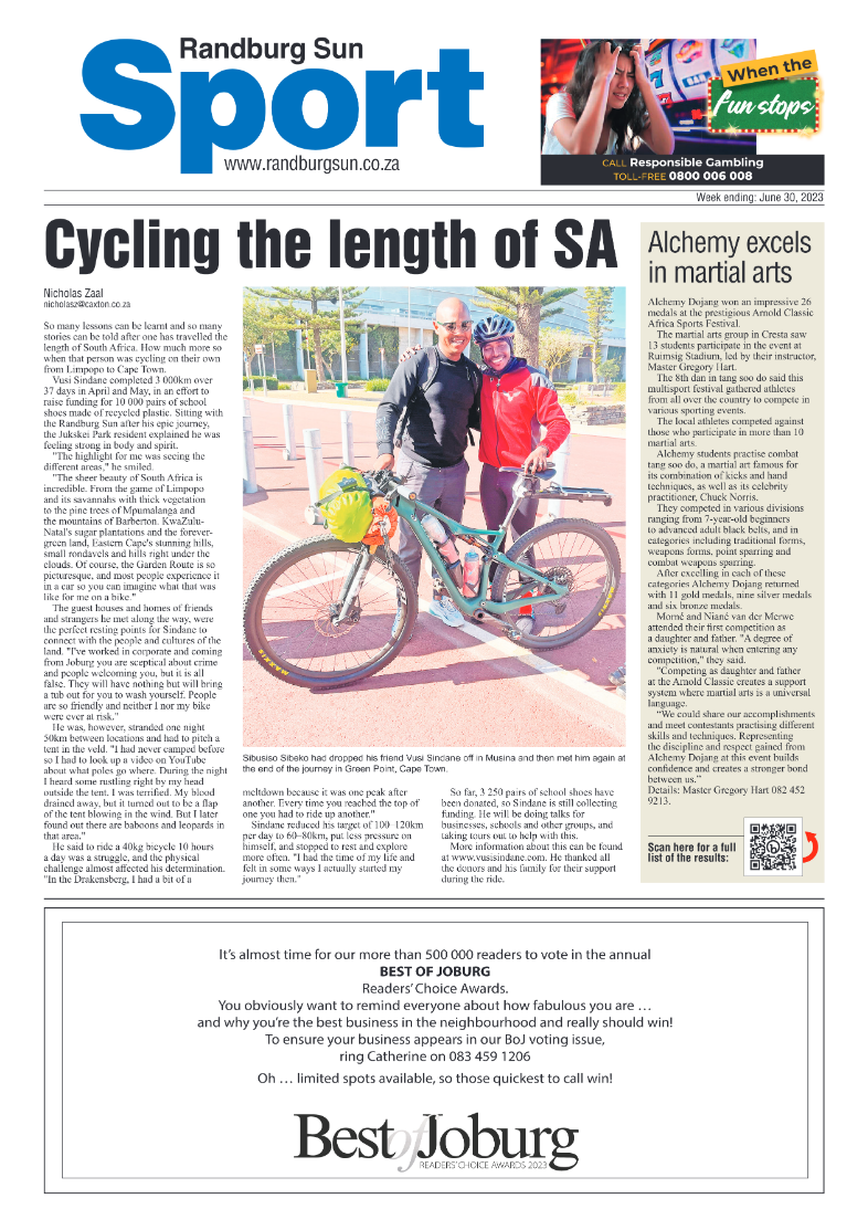 Randburg Sun 30 June 2023 page 16