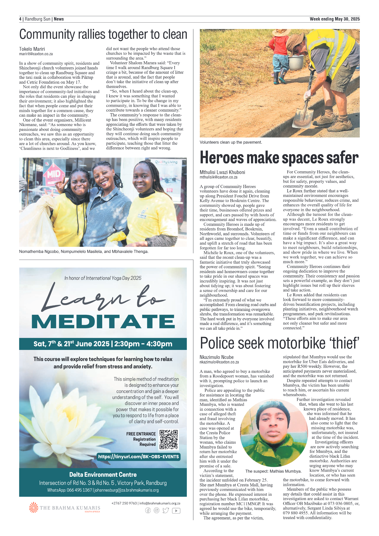 Randburg Sun 30 May 2025 page 4