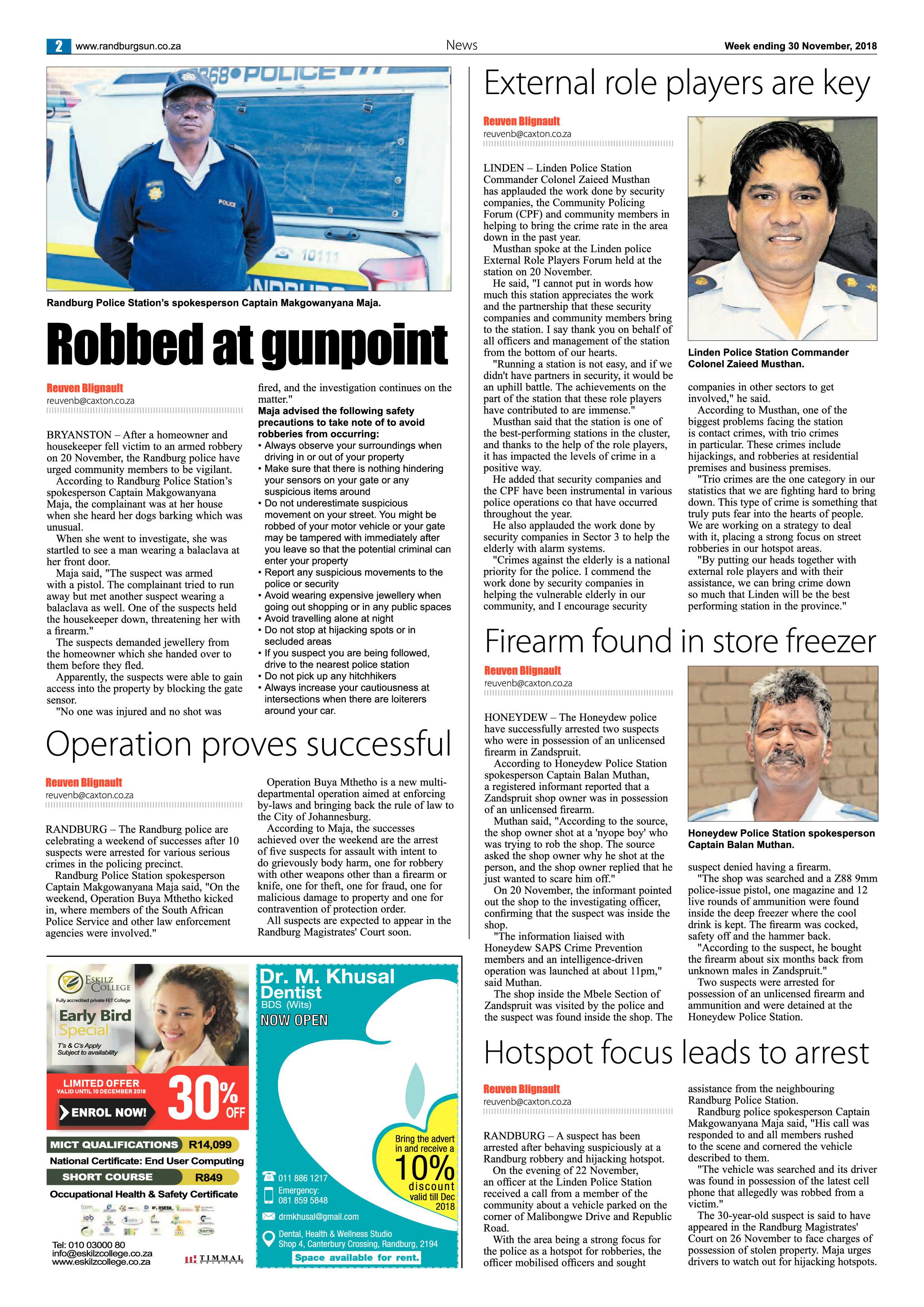 Randburg Sun 30 November 2018 page 2