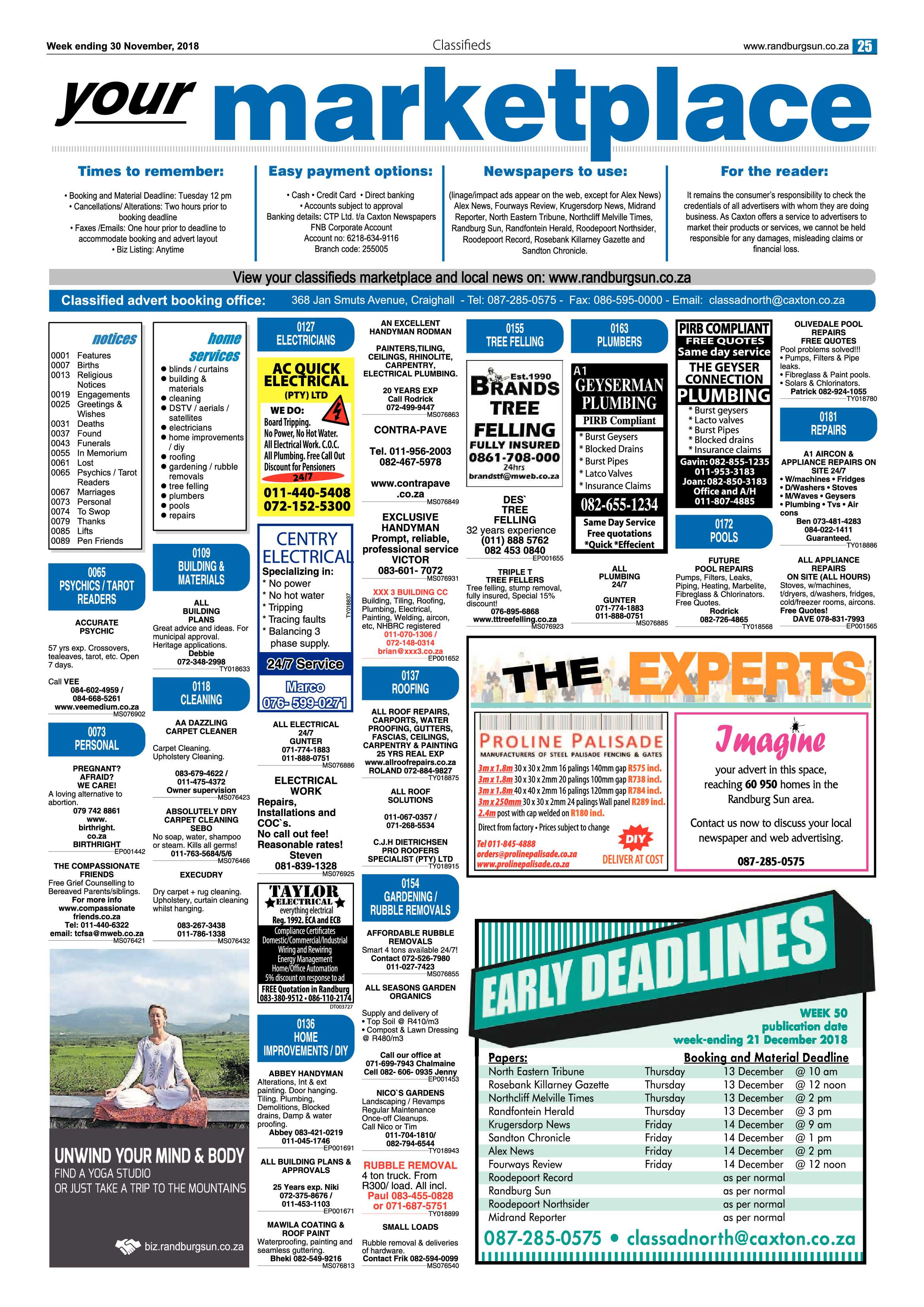 Randburg Sun 30 November 2018 page 25