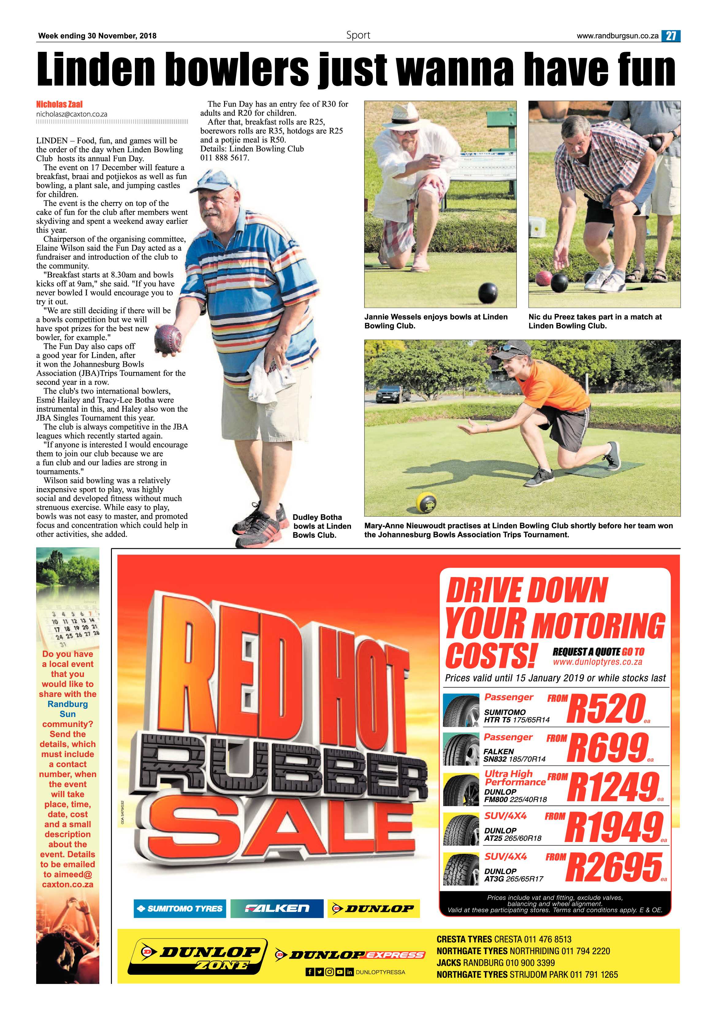 Randburg Sun 30 November 2018 page 27
