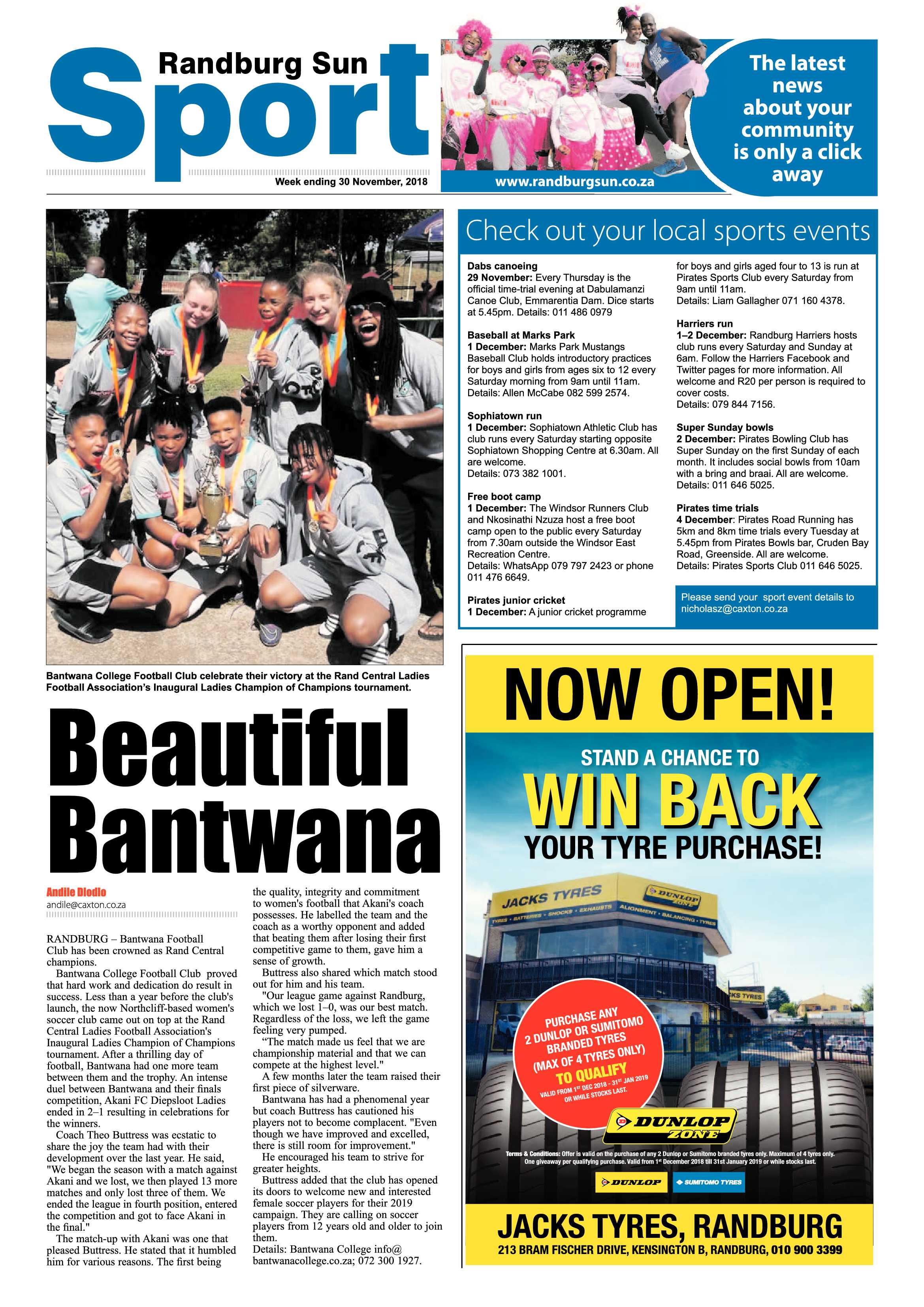Randburg Sun 30 November 2018 page 28