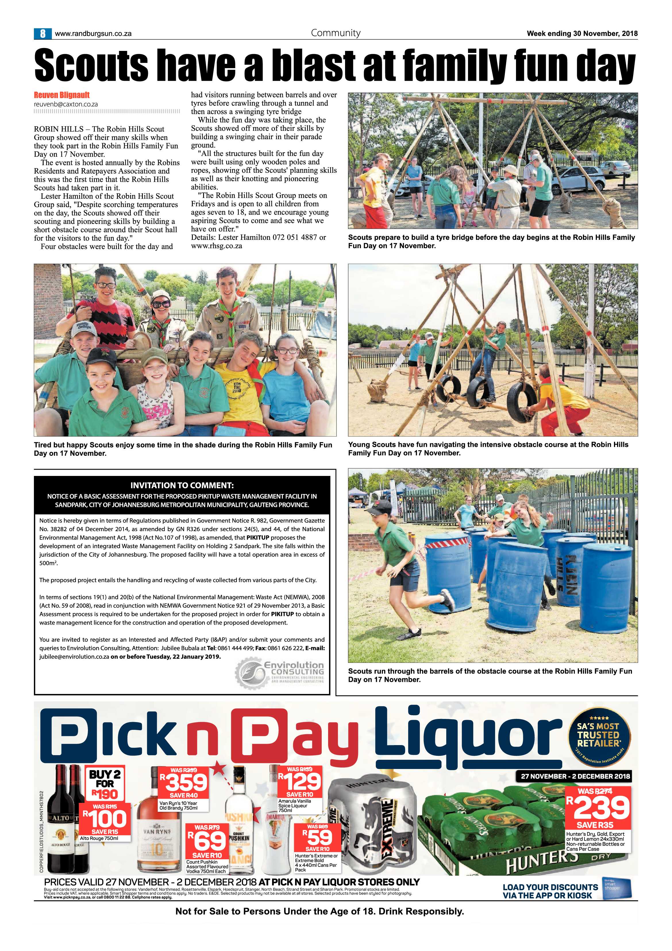 Randburg Sun 30 November 2018 page 8