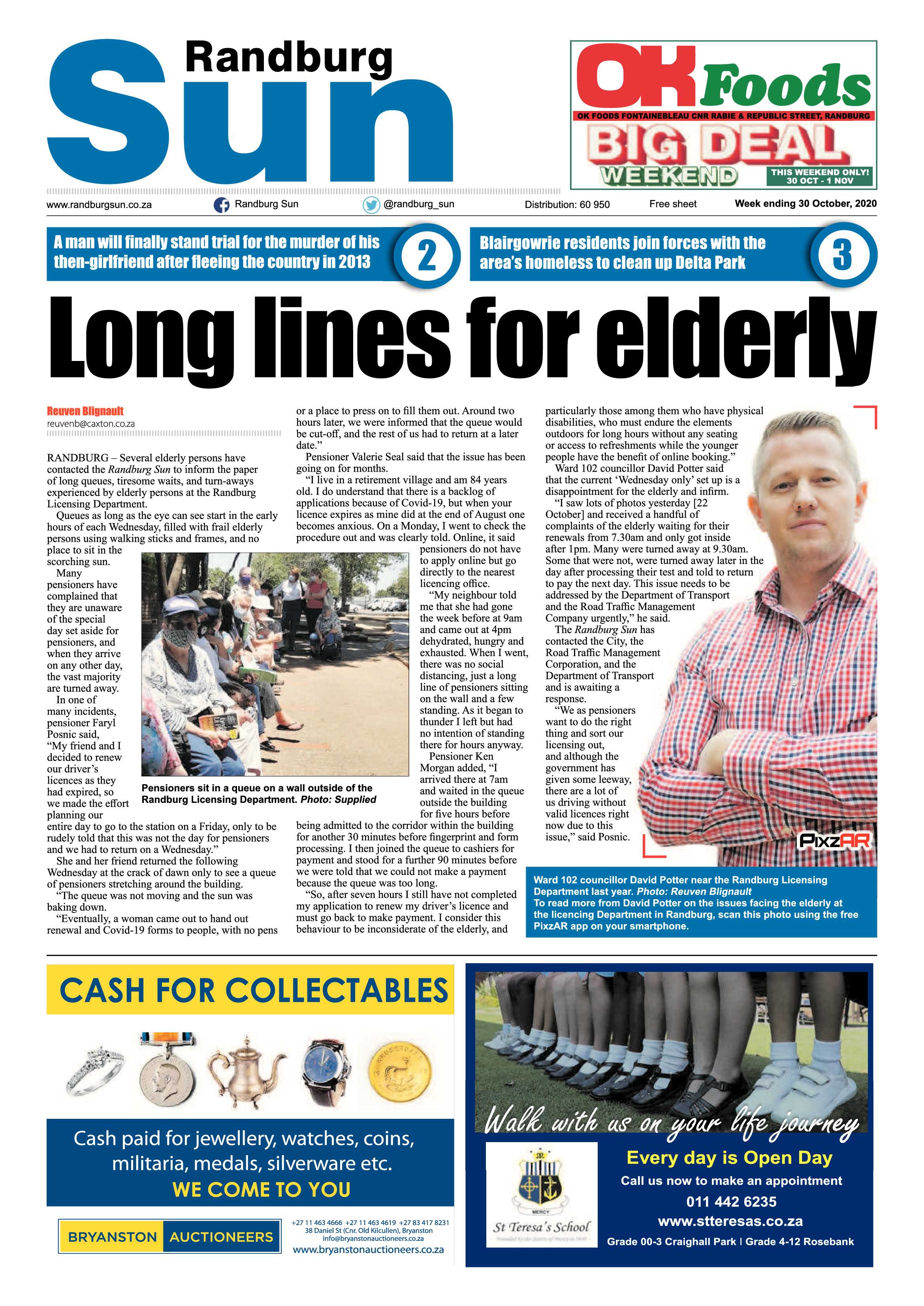 Randburg Sun 30 October 2020 page 1
