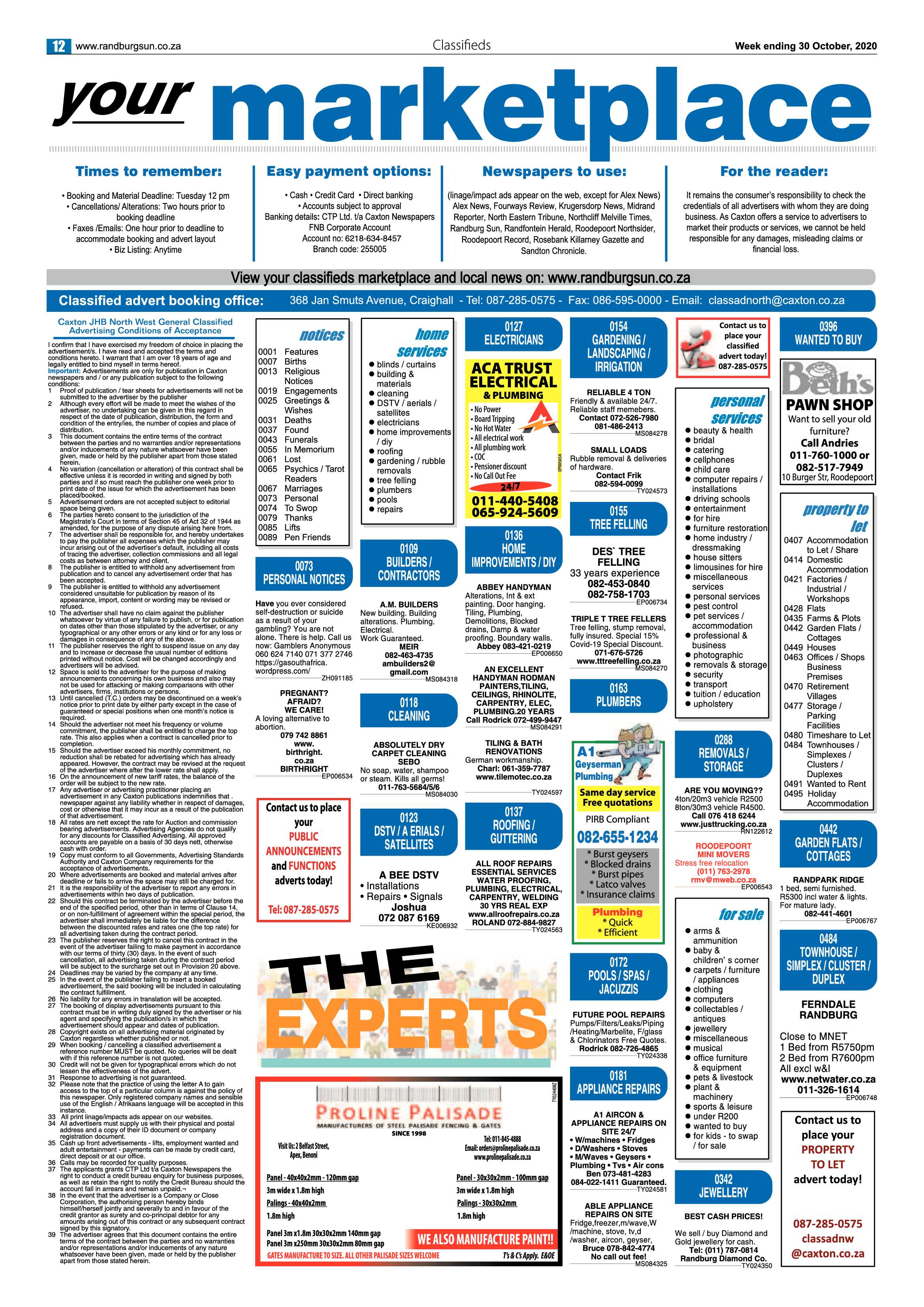 Randburg Sun 30 October 2020 page 12