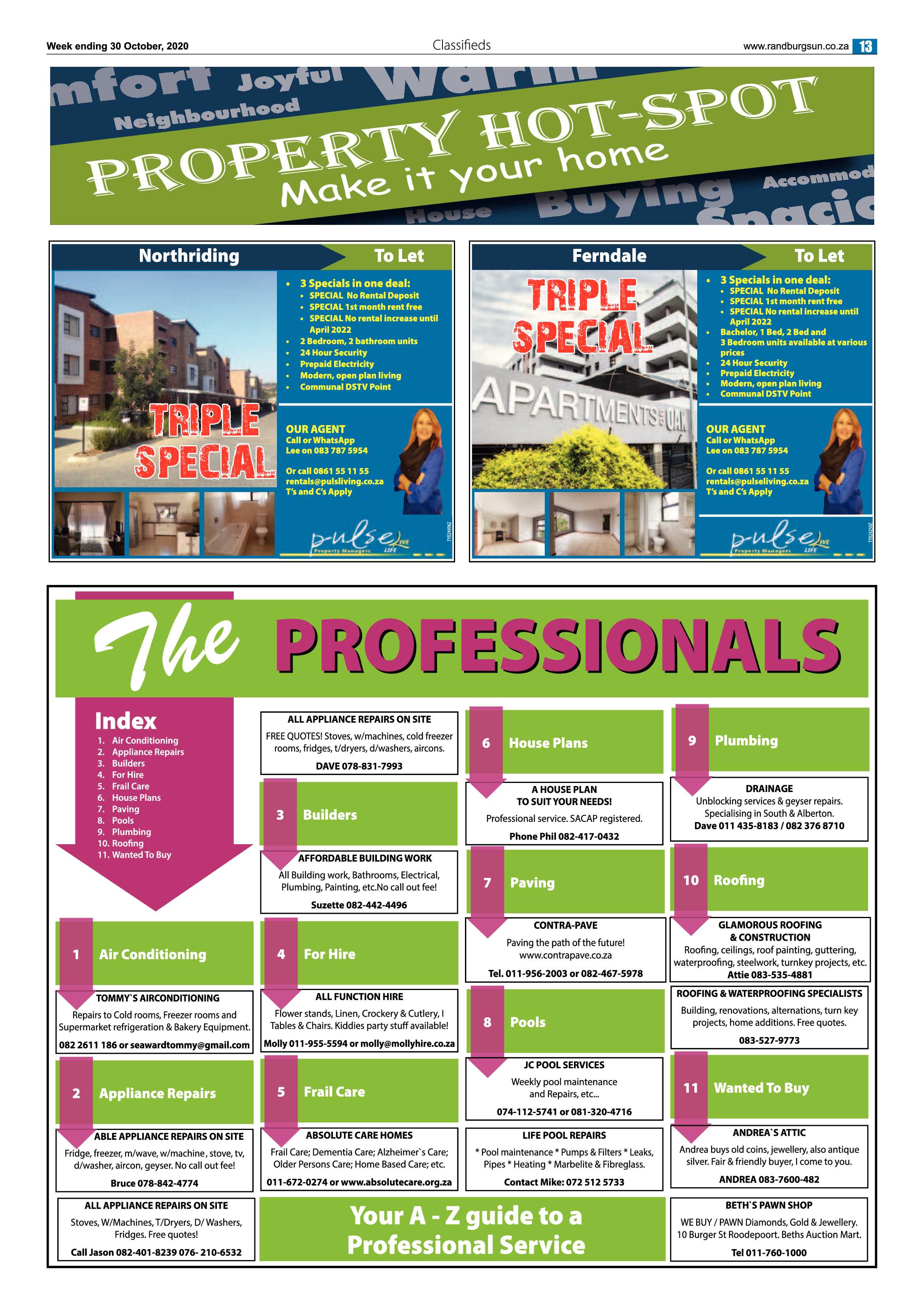 Randburg Sun 30 October 2020 page 13