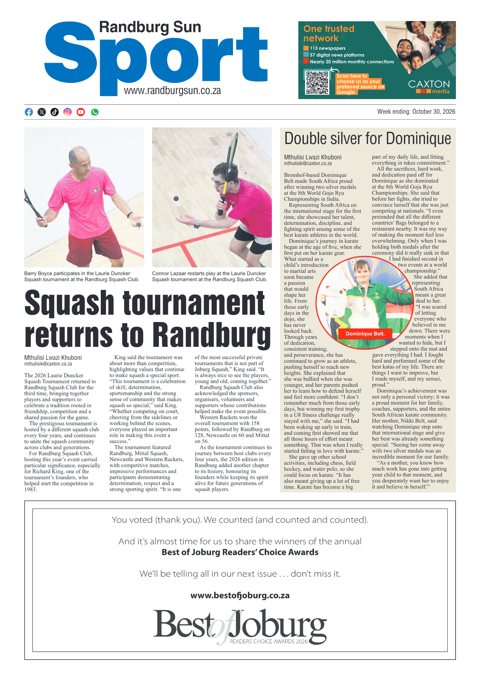 Randburg Sun 30 October 2026 page 12