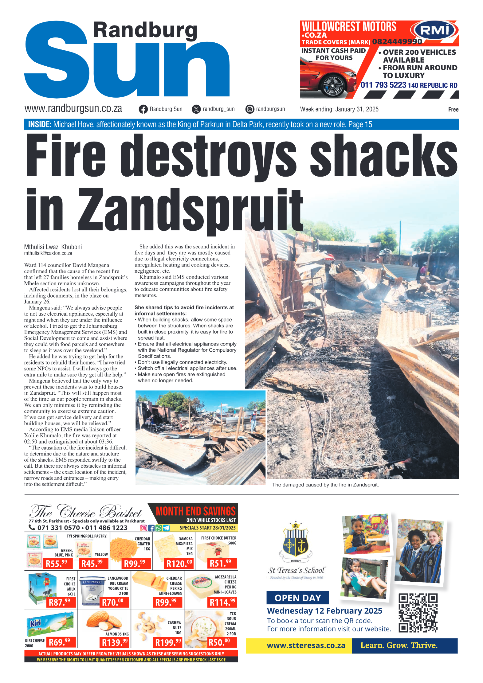 Randburg Sun 31 January 2025 page 1