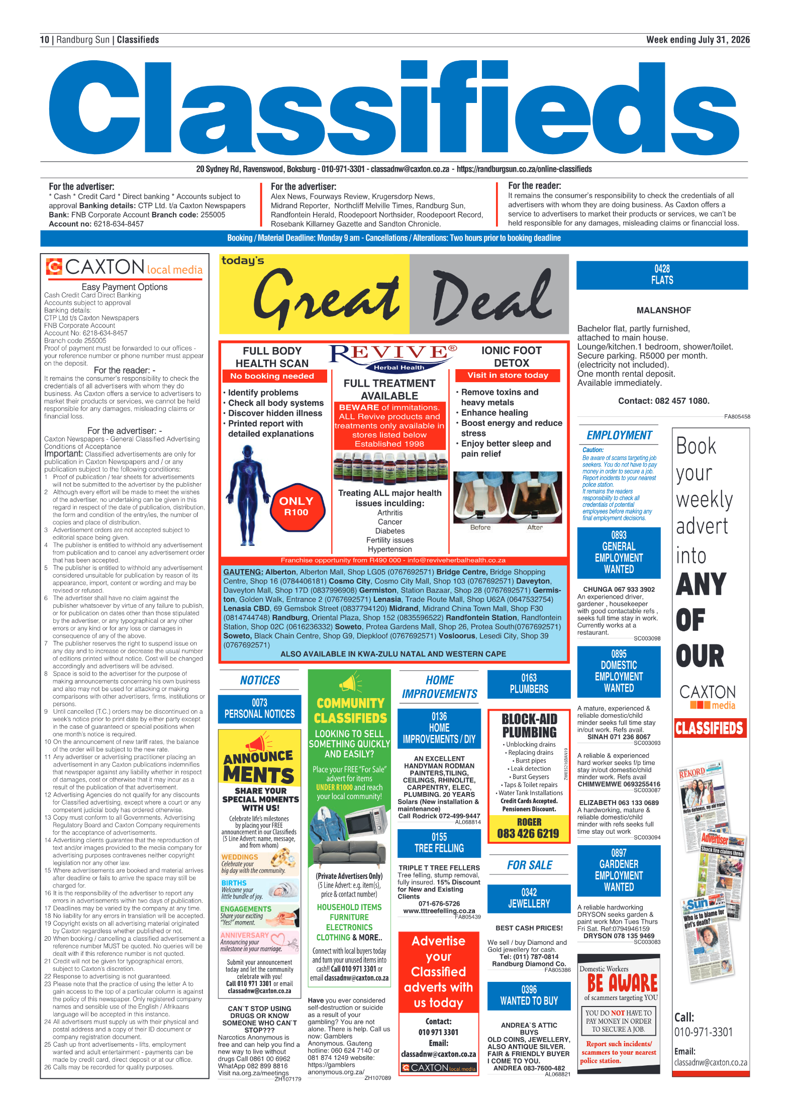 Randburg Sun 31 July 2026 page 22
