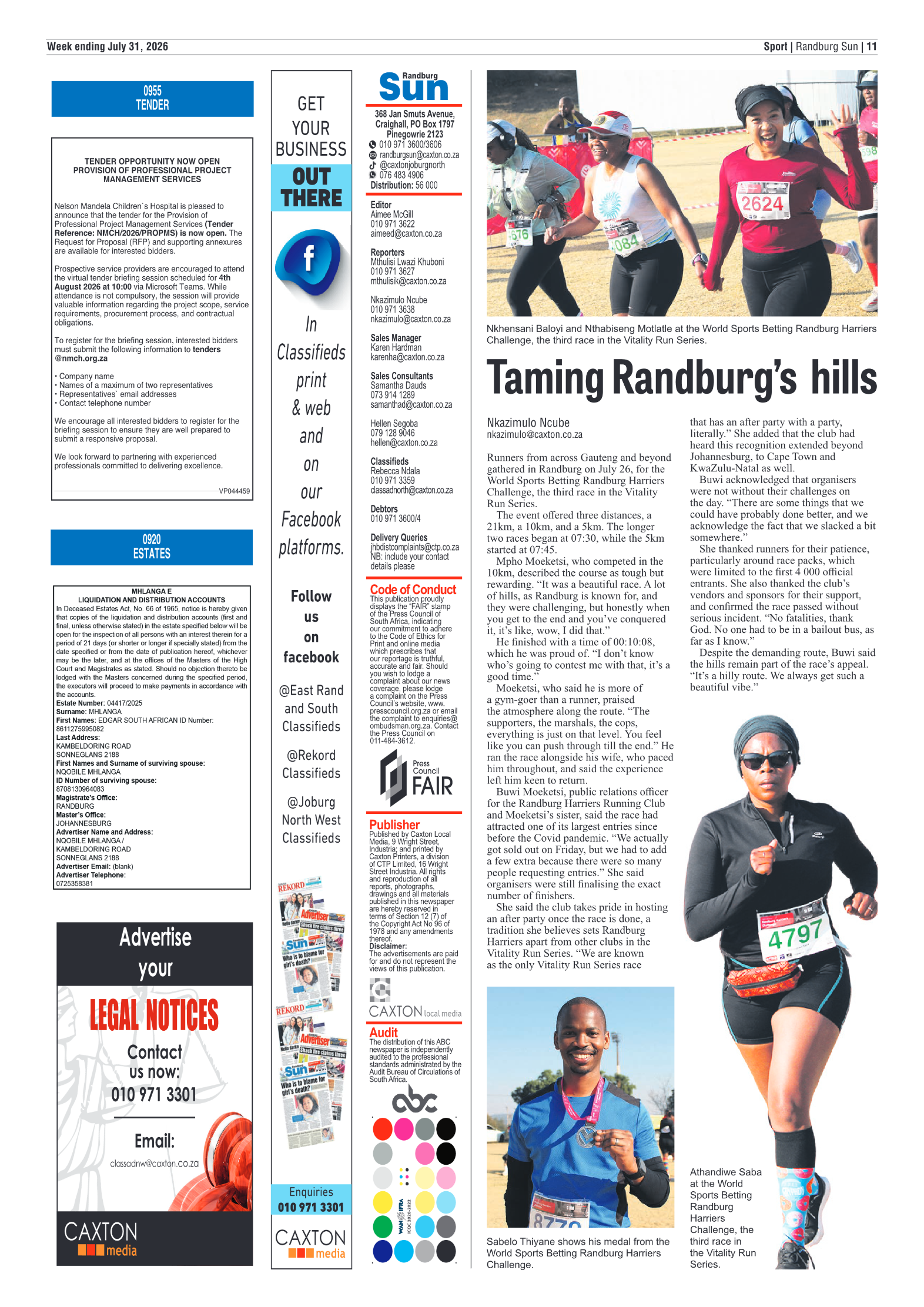 Randburg Sun 31 July 2026 page 23