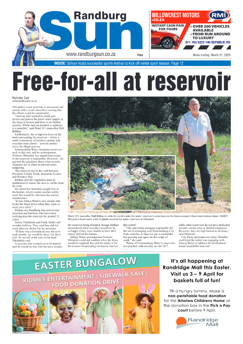 Randburg Sun 31 March 2023 page 1